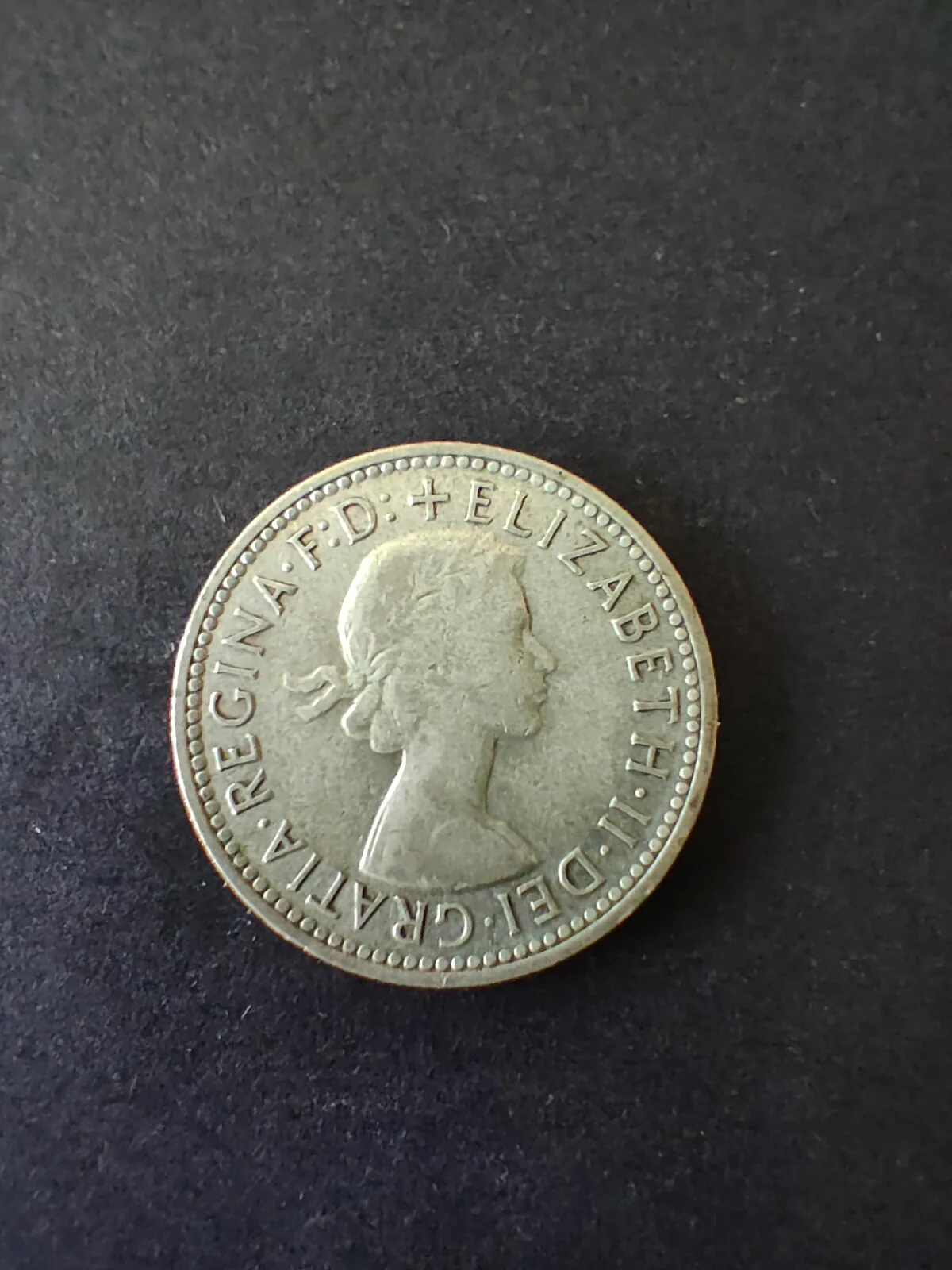 Australia 1958 One Shilling Silver Coin Very Fine Condition - Image 2