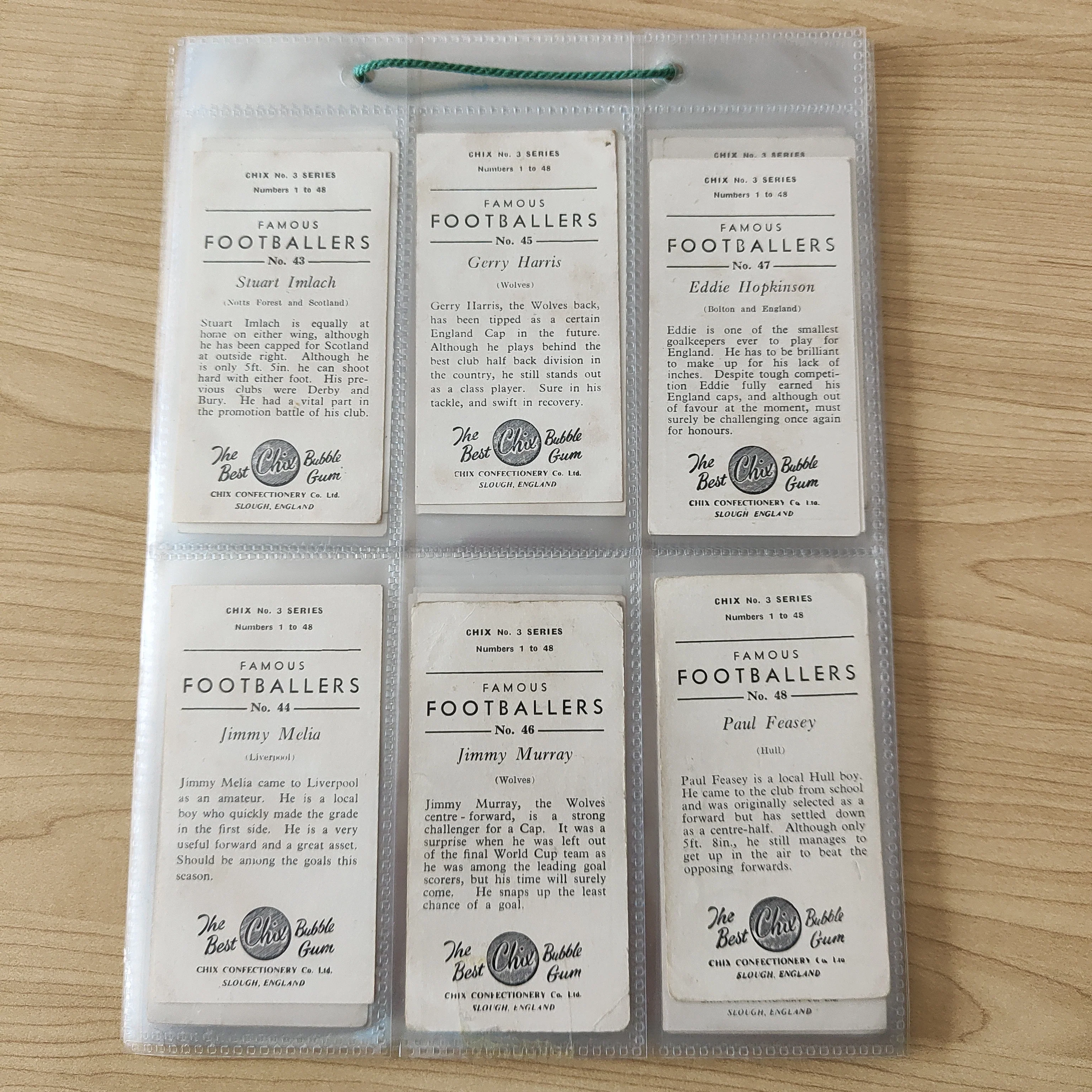 Soccer 1958 Chix Confectionery Famous Footballers Complete Set of 48 Cards - Image 8