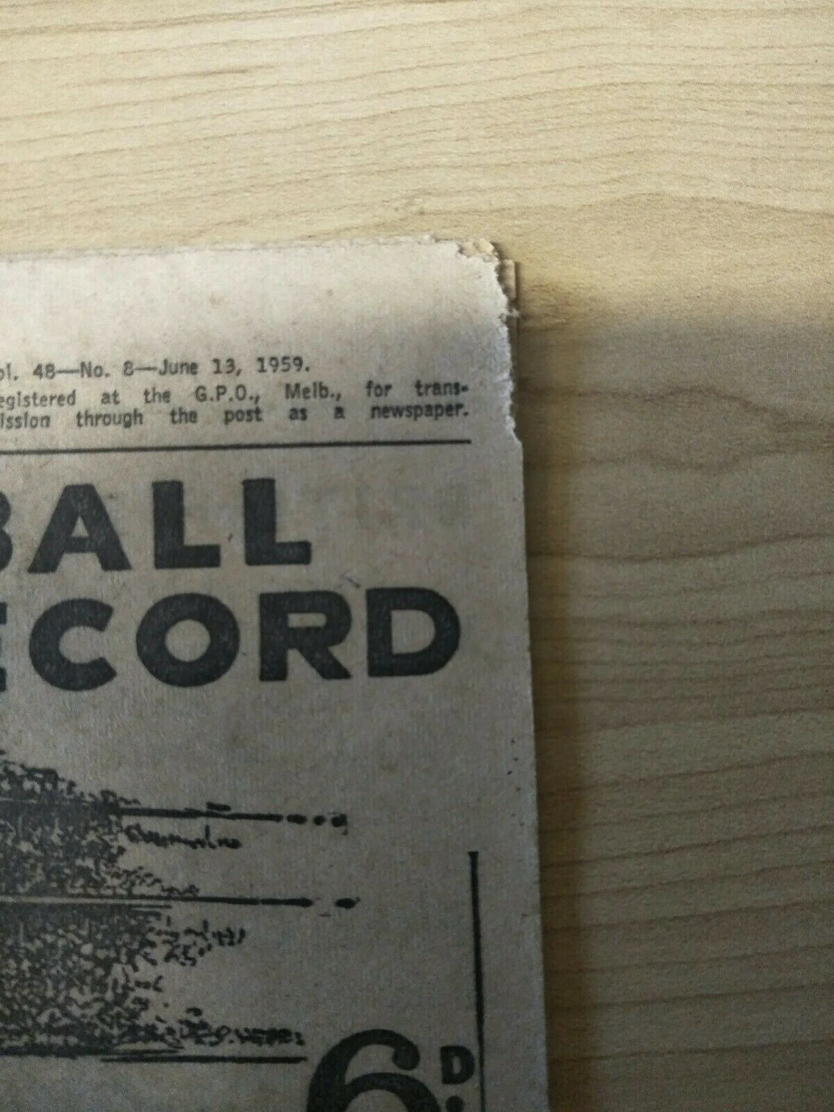 VFL 1959 June 13th Football Record Fitzroy v Collingwood - Image 6