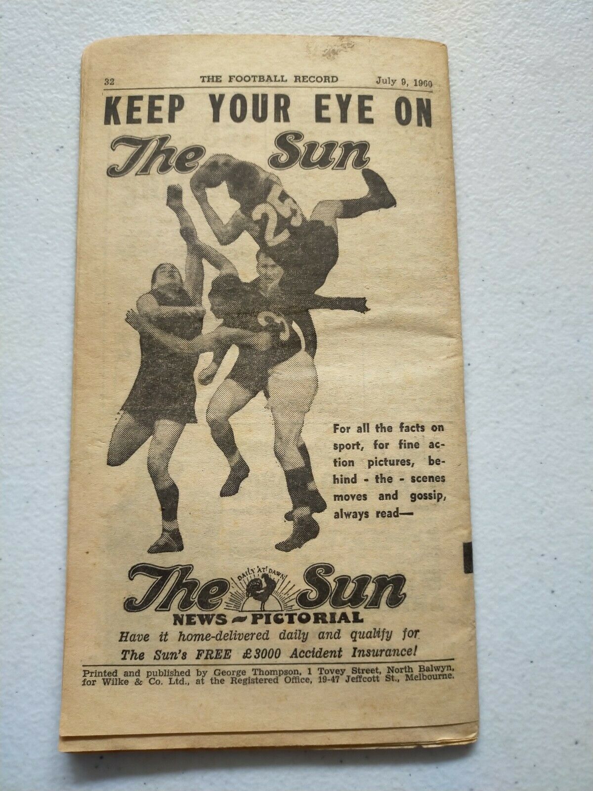 VFL 1960 July 9 Football Record Collingwood v Geelong - Image 4