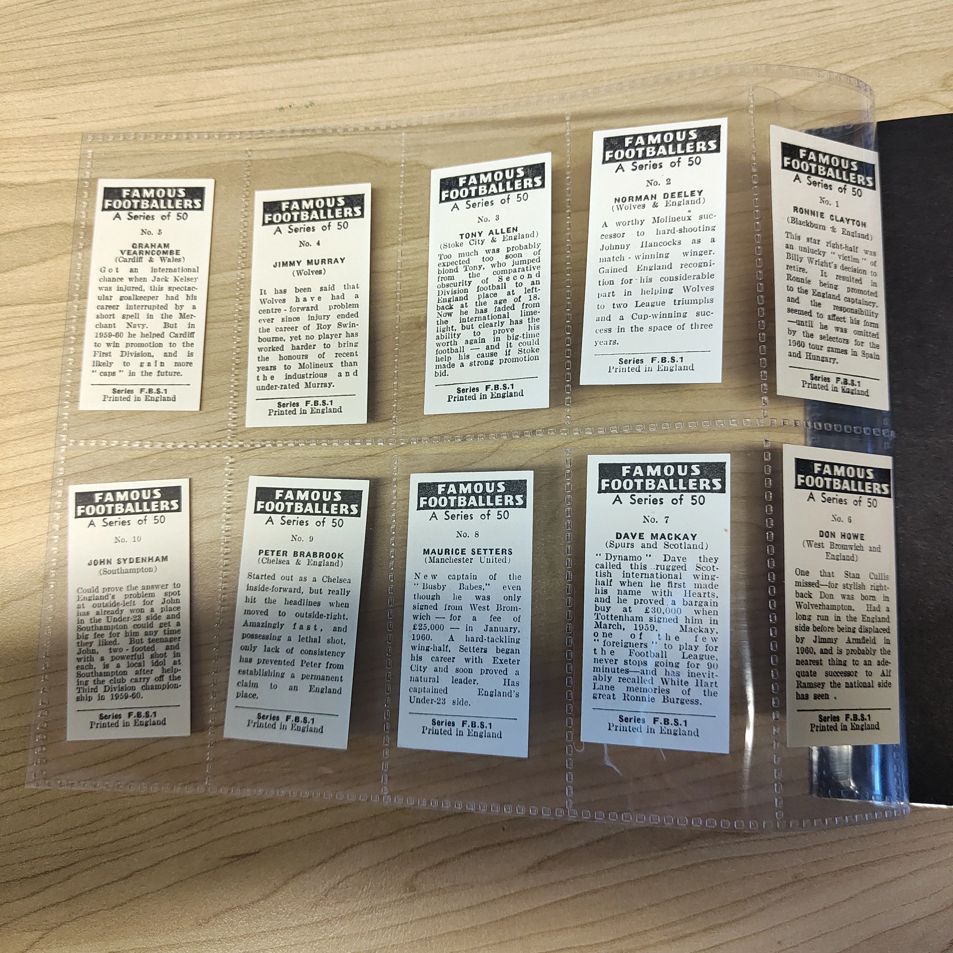 Soccer 1961 Primrose Confectionery Famous Footballers Complete Set of 50 Cigarette Cards - Image 2