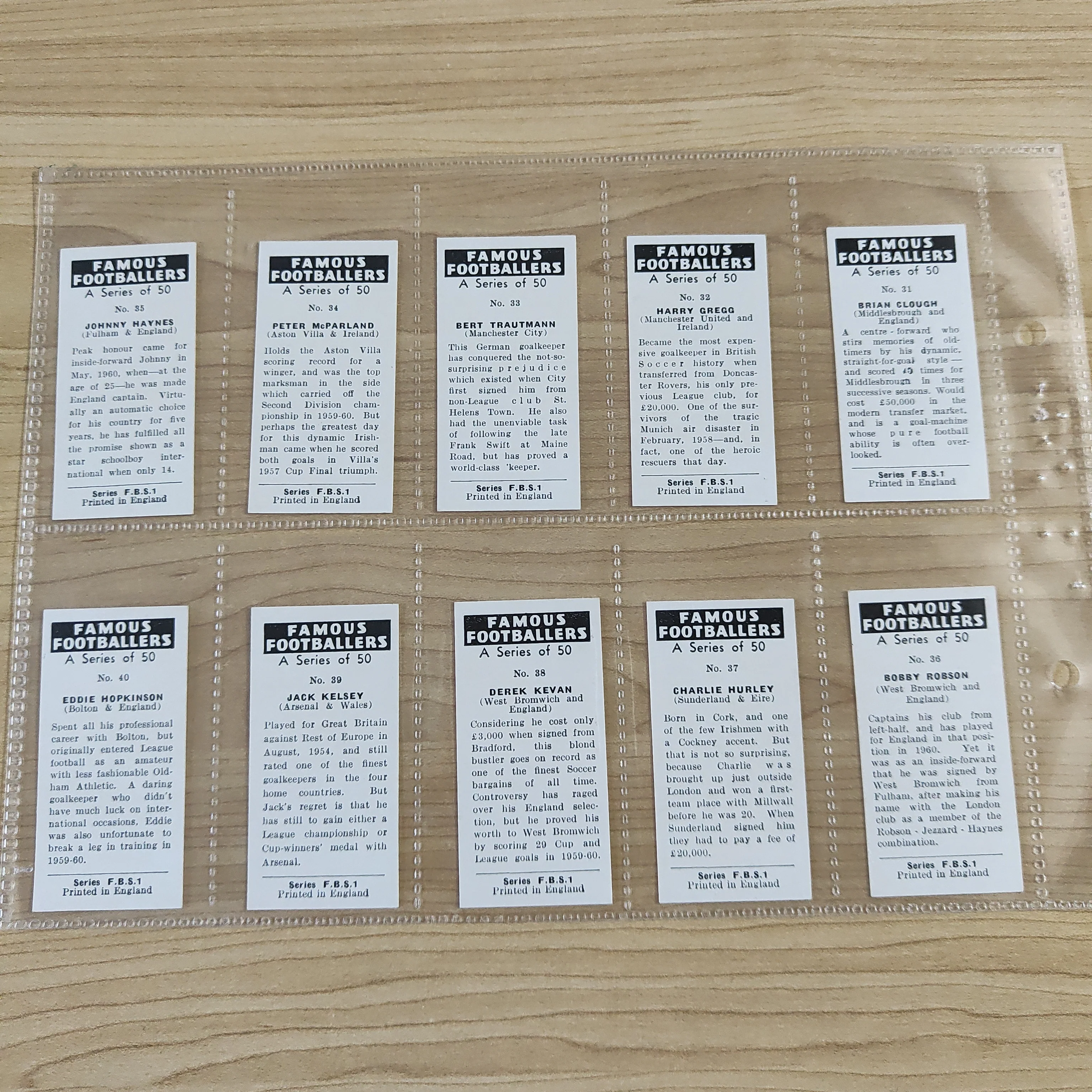Soccer 1961 Primrose Confectionery Famous Footballers Complete Set of 50 Cigarette Cards - Image 8