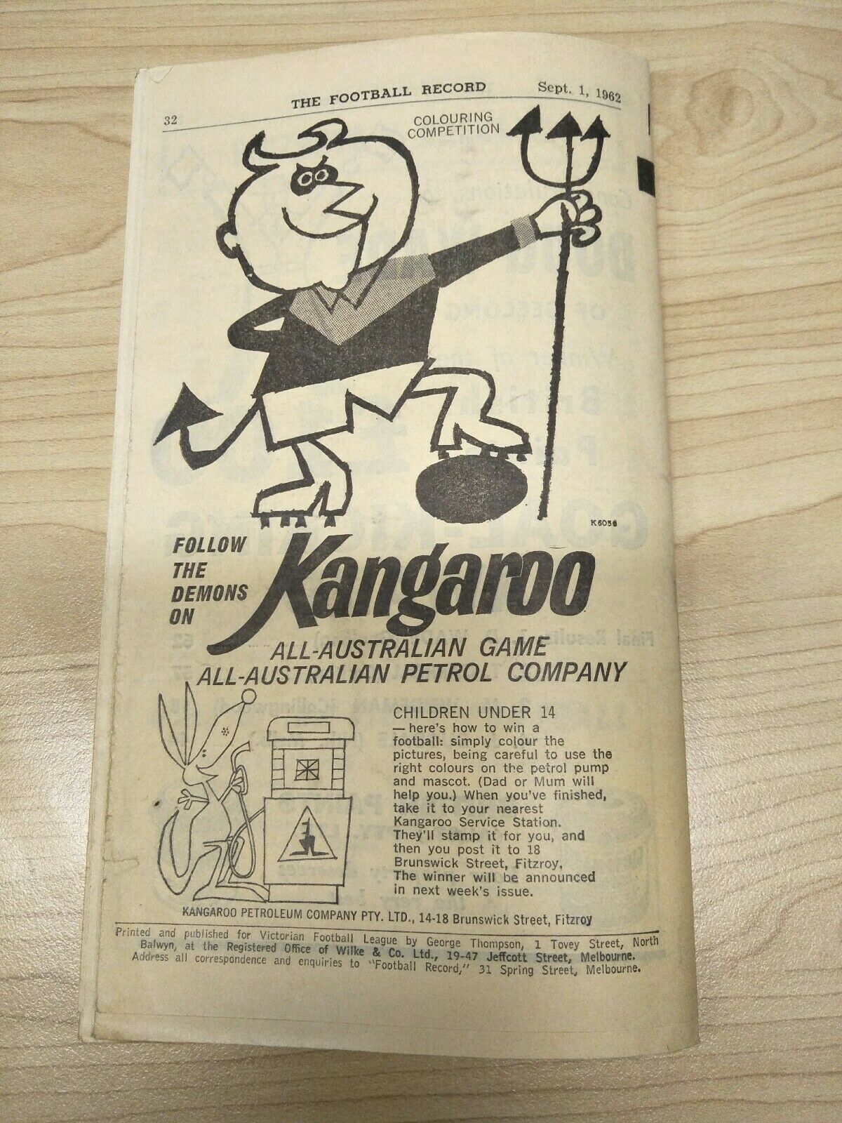 VFL 1962 September 1 Football Record 1st Semi Final Melbourne v Carlton - Image 4