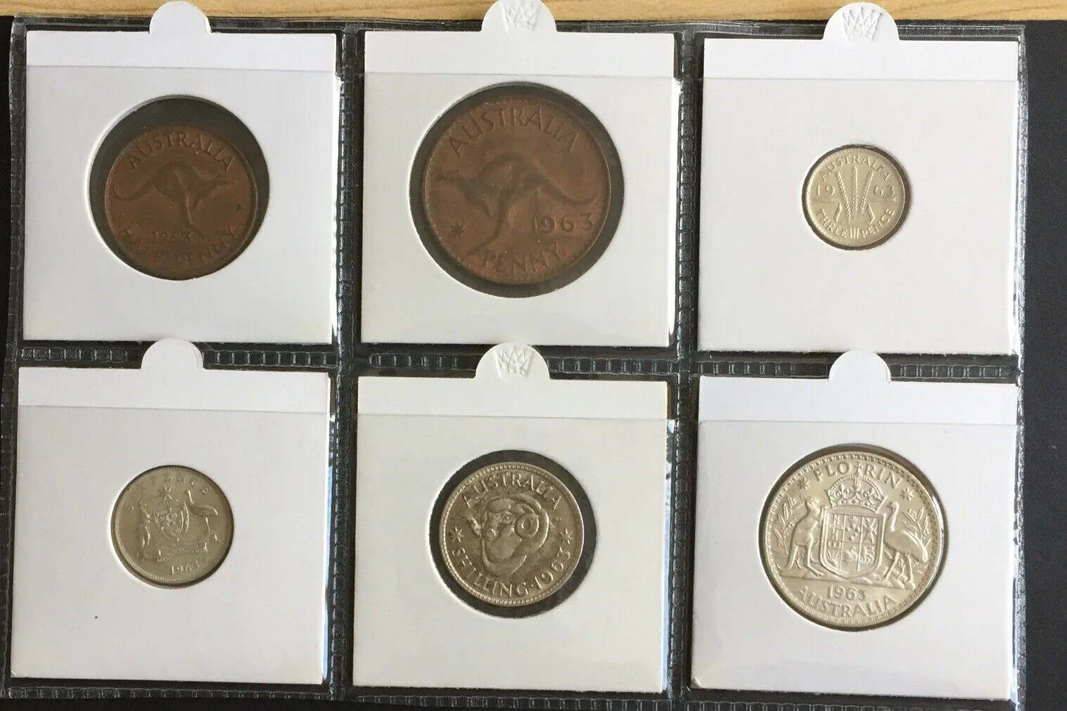Australia 1963 Pre Decimal 6 Coin Set including 4 silver IDEAL BIRTHDAY GIFT