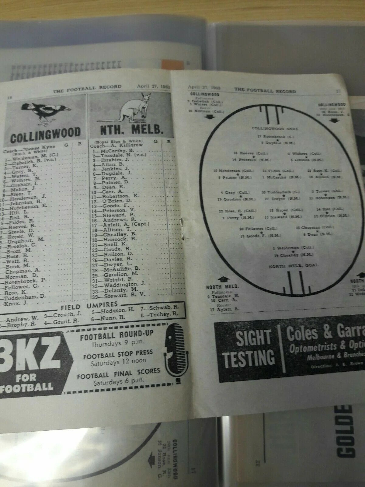VFL 1963 Record April 27 North Melbourne v Collingwood - Image 2