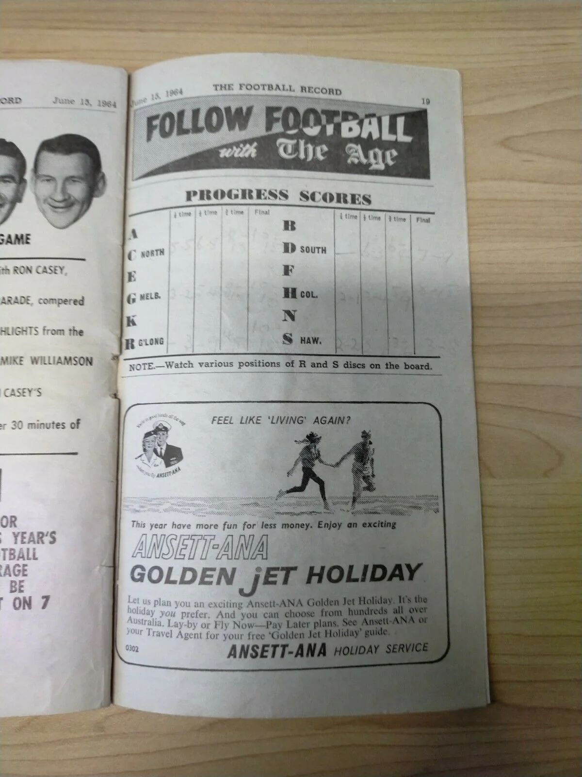 VFL 1964 June 15 Football Record Melbourne v Collingwood - Image 3