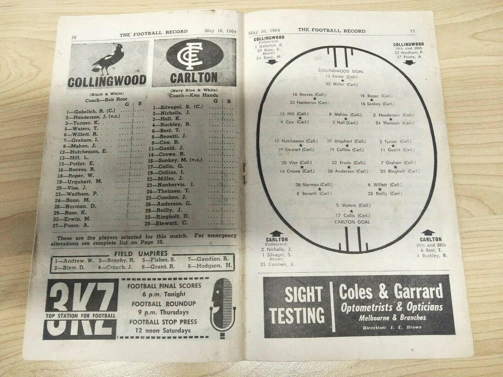 VFL 1964 May 16 Football Record Collingwood v Carlton - Image 2