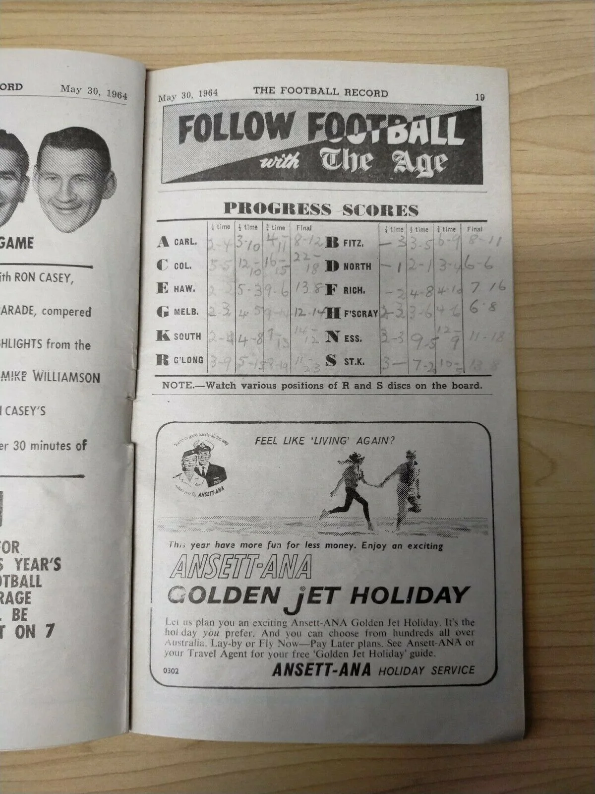 VFL 1964 May 30 Football Record Collingwood v North Melbourne - Image 3