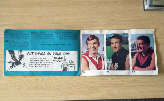VFL 1964 Mobil Football Photos Complete Album Signed By Collingwood Team on Back - Image 6