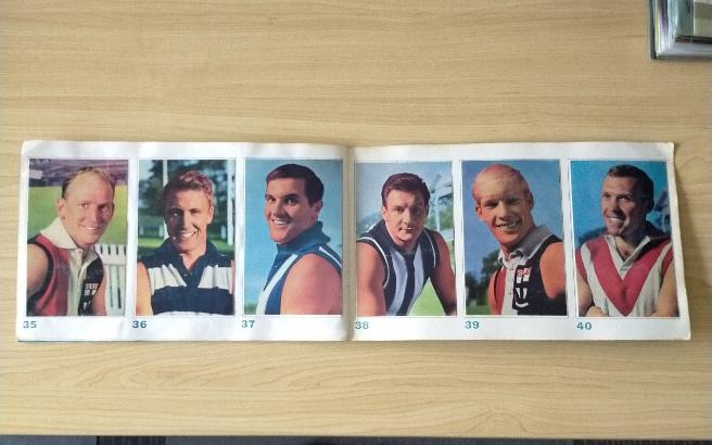 VFL 1964 Mobil Football Photos Complete Album Signed By Collingwood Team on Back - Image 9
