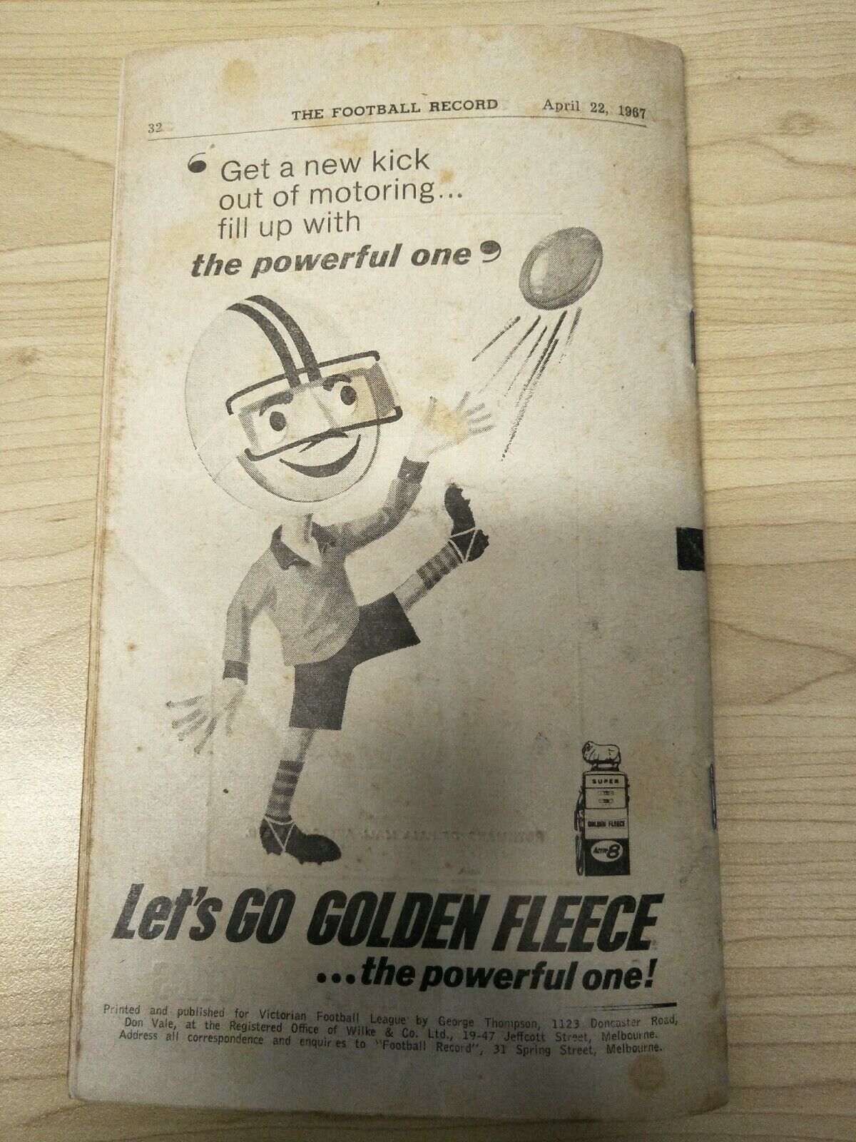 VFL 1967 April 22 Football Record Collingwood v North Melbourne - Image 5