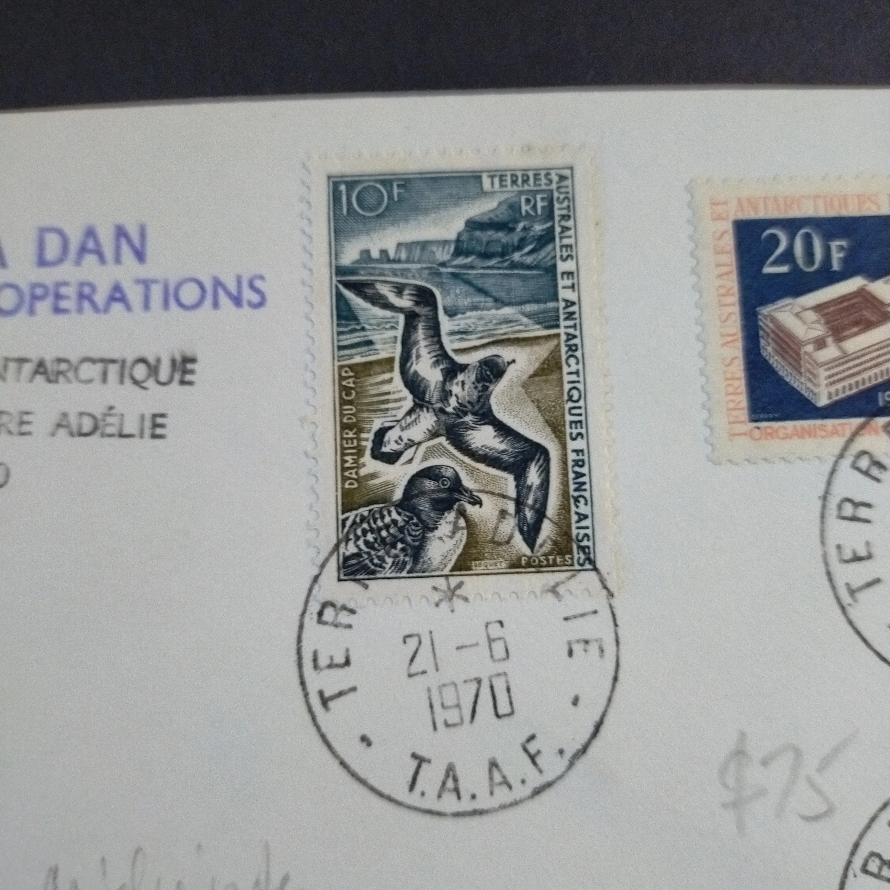 French Antarctic Territory 1970 Cover Terre Adelie To Melbourne - Image 3