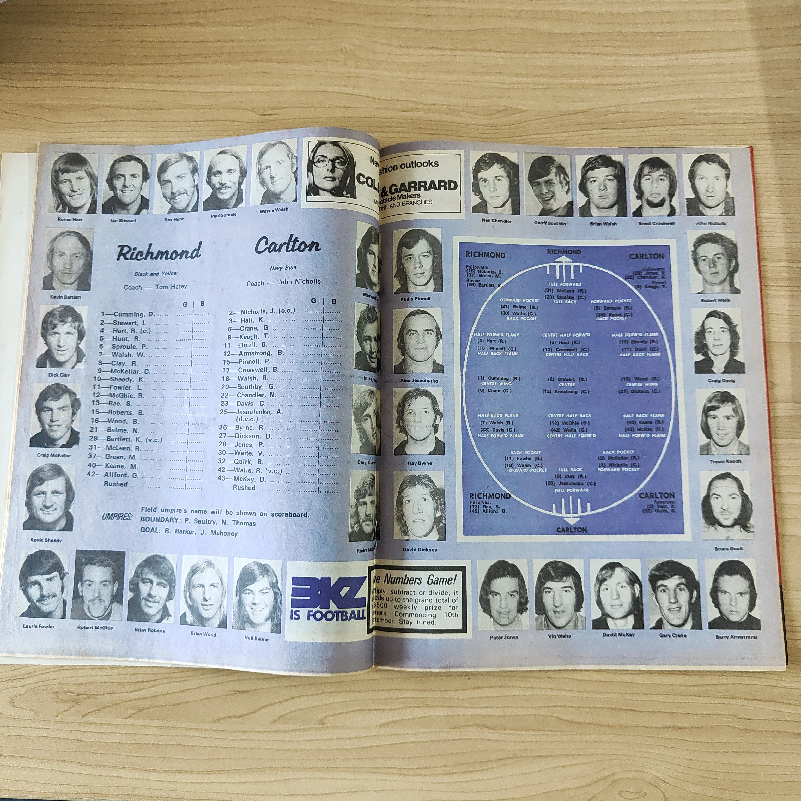 VFL 1973 Qualifying Final Football Record Richmond v Carlton - Image 3