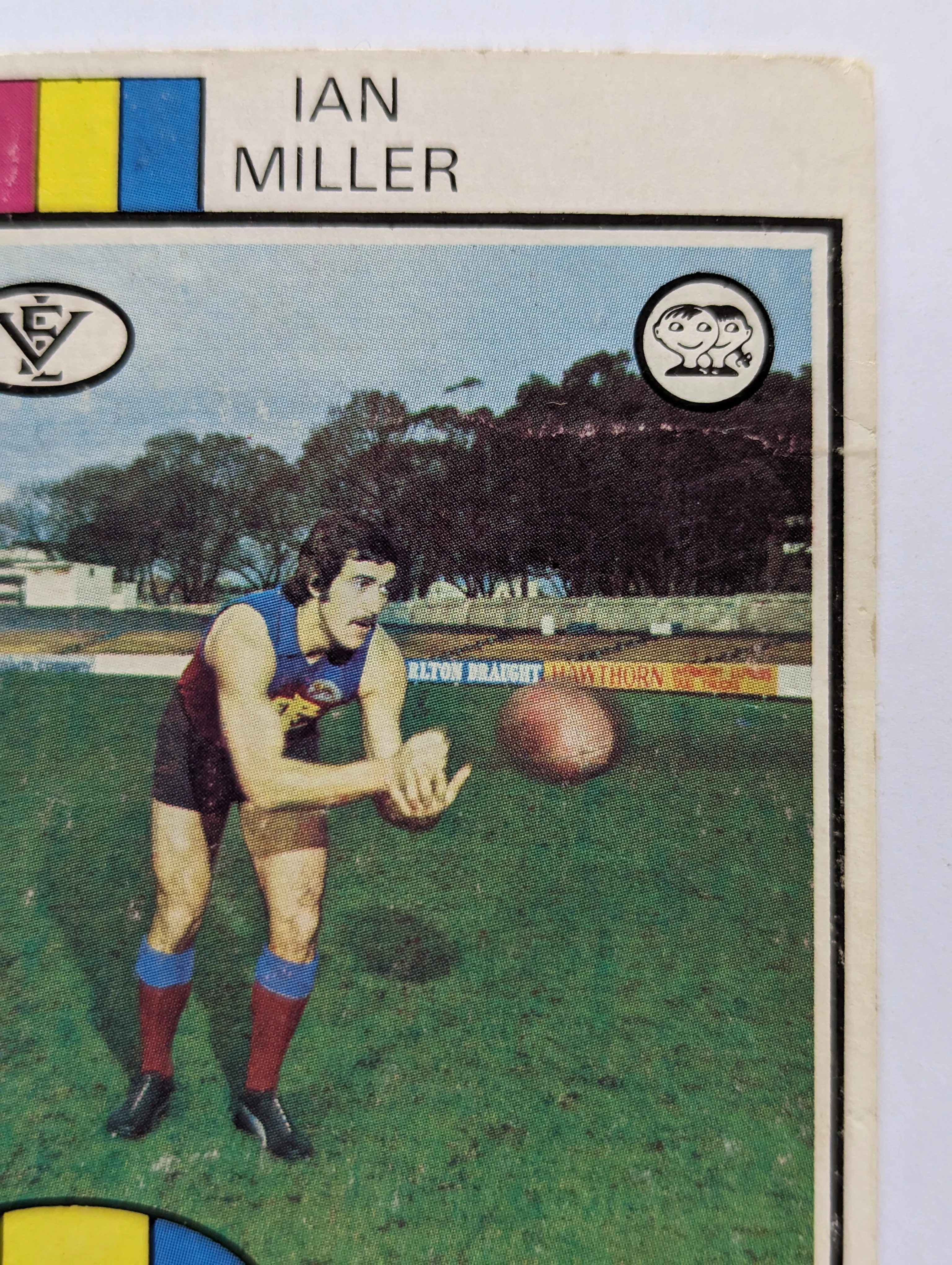 1975 VFL Football Scanlens Card 1 Ian Miller Fitzroy - Image 3