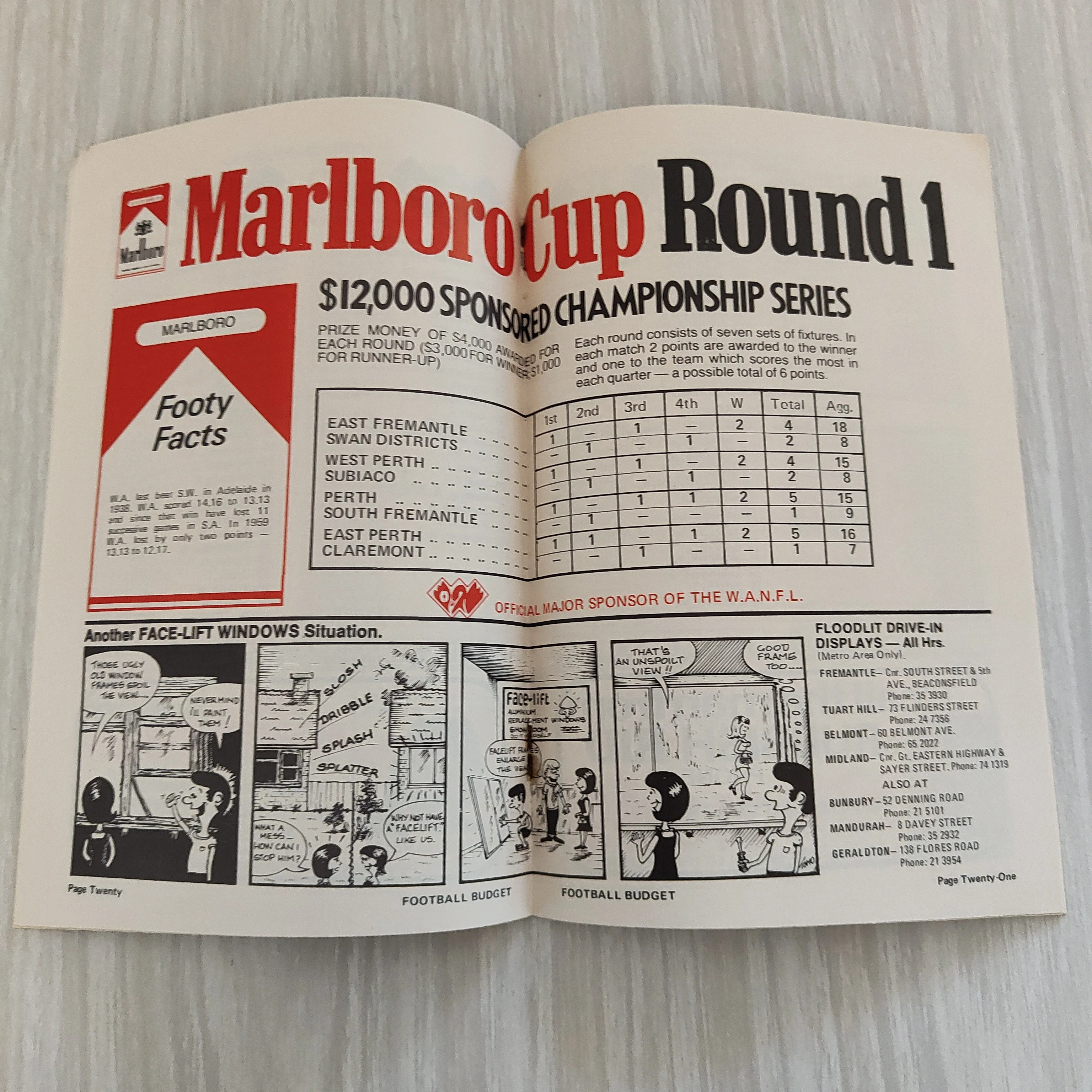 Football 1977 April 23 West Australia Football Budget Magazine - Image 2