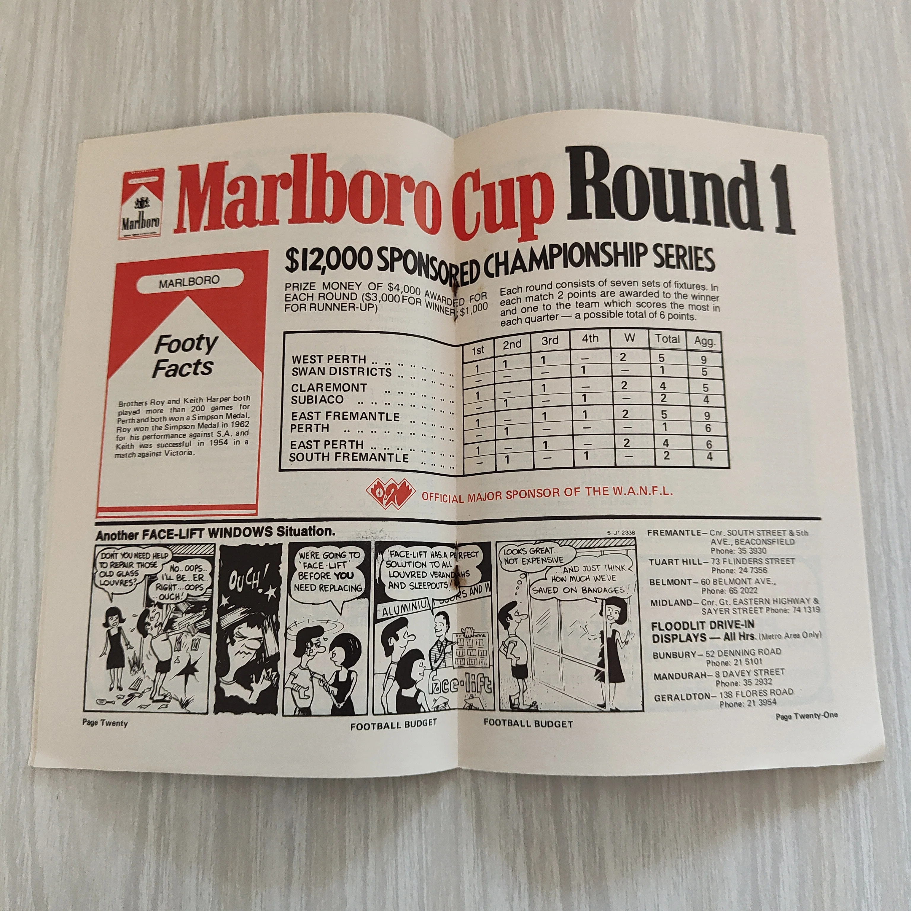 Football 1977 April 9 and 11 West Australia Football Budget Magazine - Image 2
