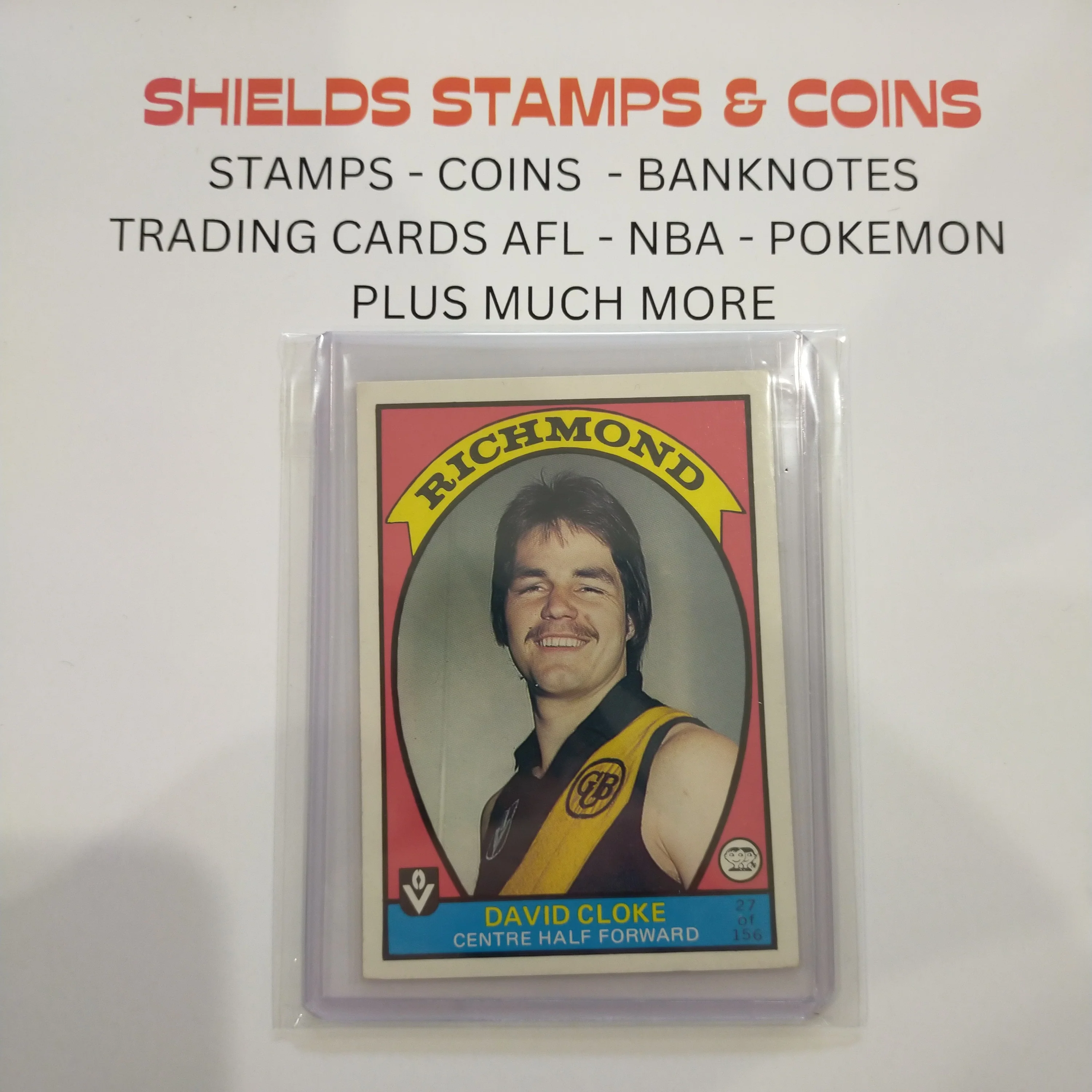 1978 VFL Scanlens Football Card David Cloke Richmond