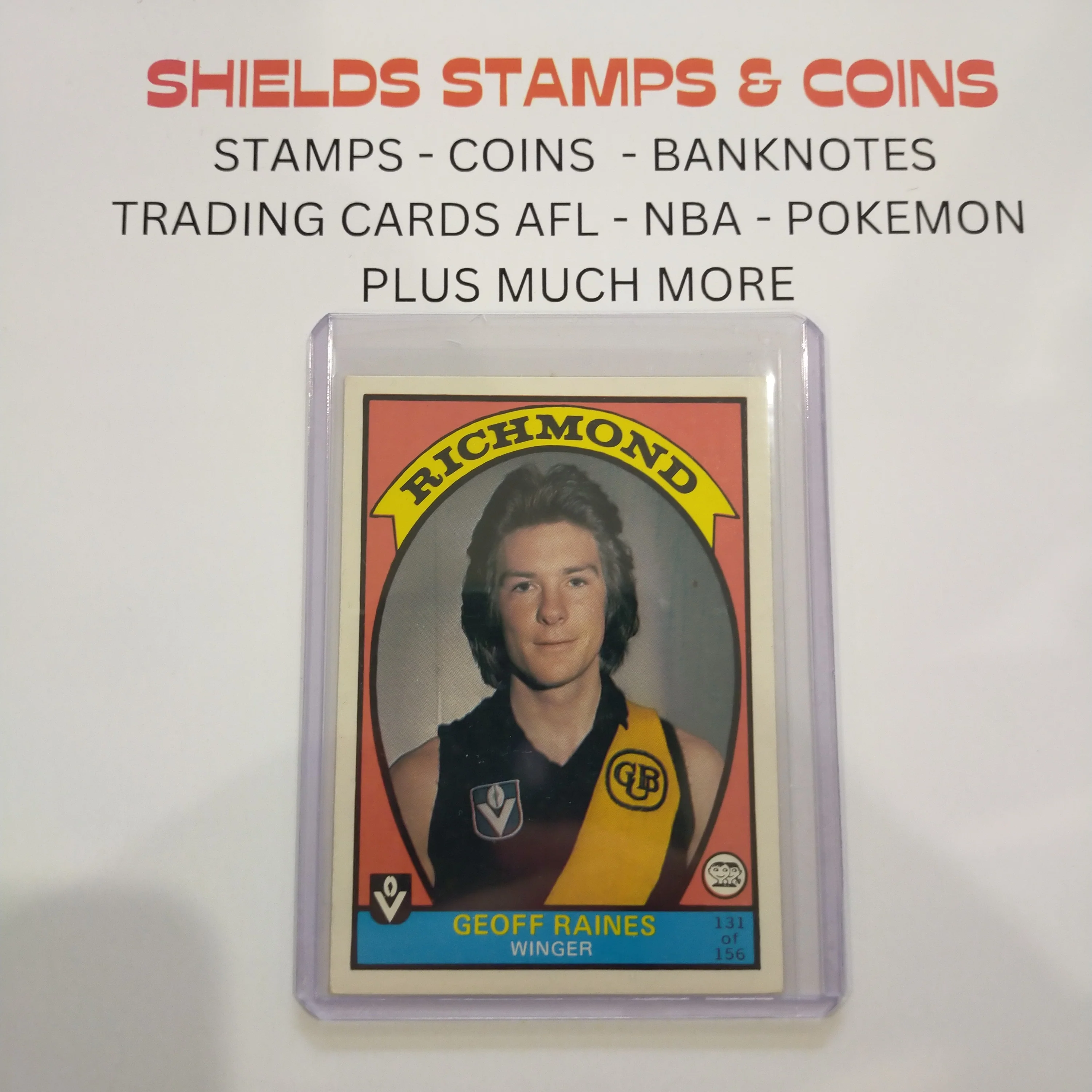 1978 VFL Scanlens Football Card Geoff Raines Richmond
