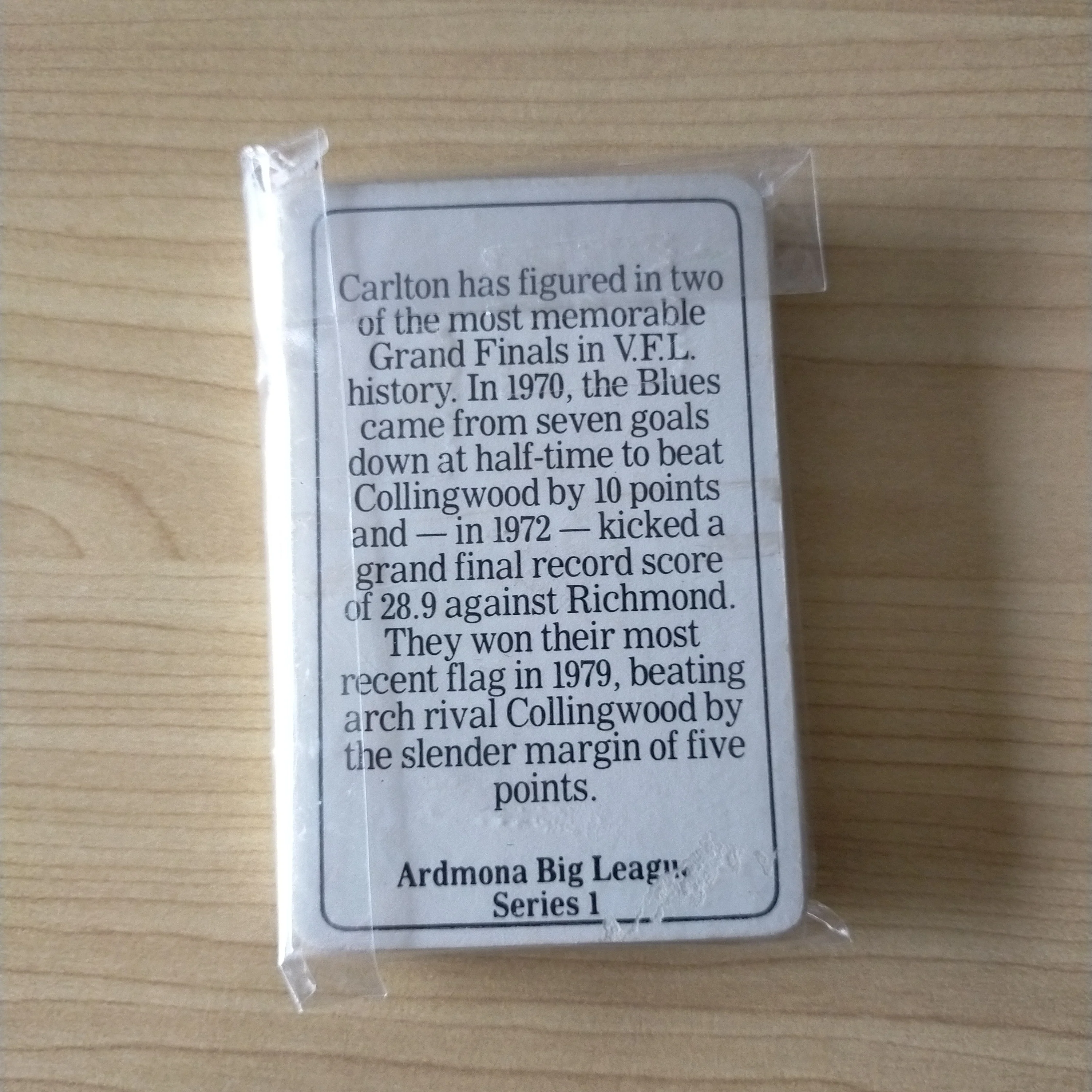 VFL 1980 Ardmona Fruit Big League Series 1 Carlton Lot of 30 Cards - Image 2