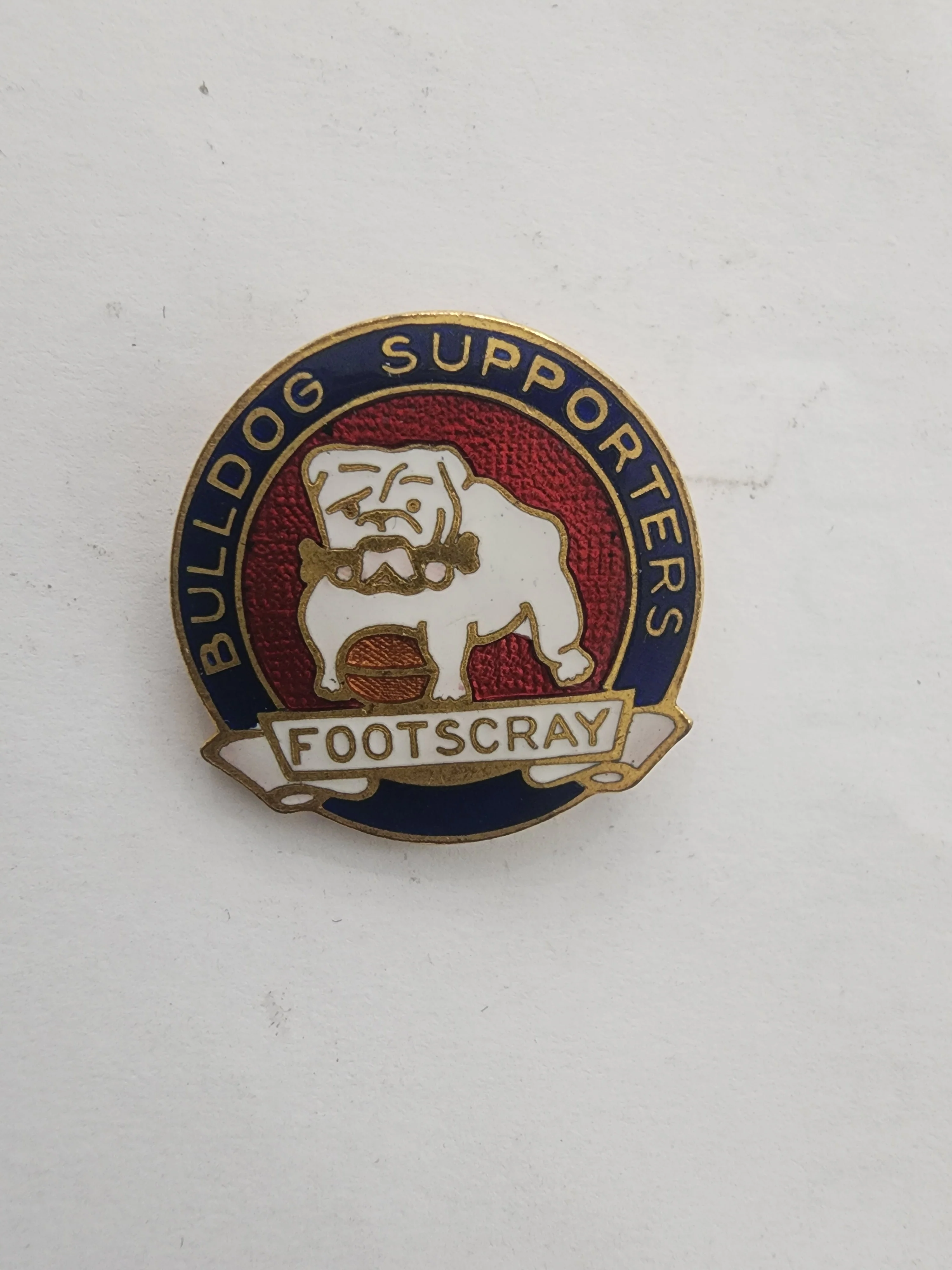 1980 VFL Bulldog/Footscray Supporters badge by Swann and Hudson