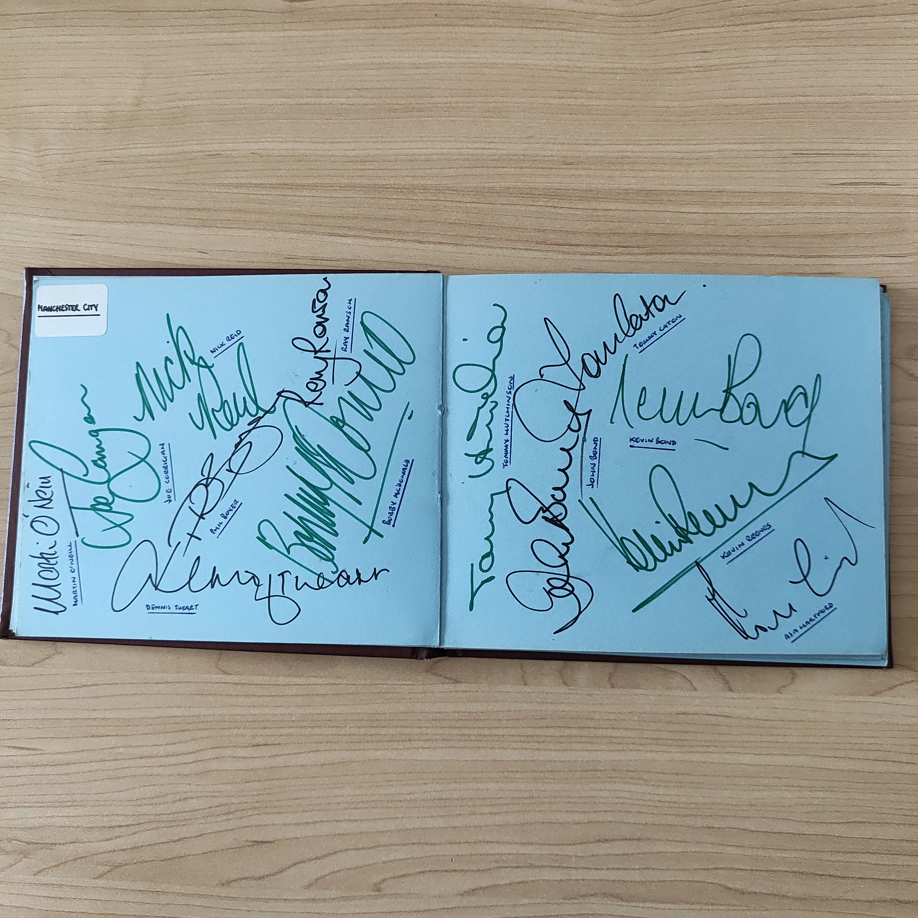 Soccer 1981-2 Autograph Book with 210 Signatures Including Manchester City and Liverpool - Image 5
