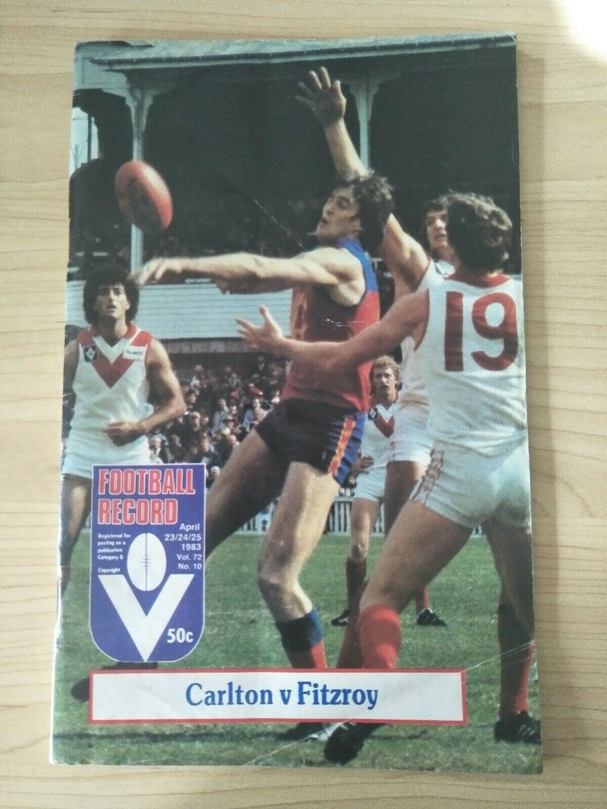 VFL 1983 April 23-25 Football Record Carlton v Fitzroy