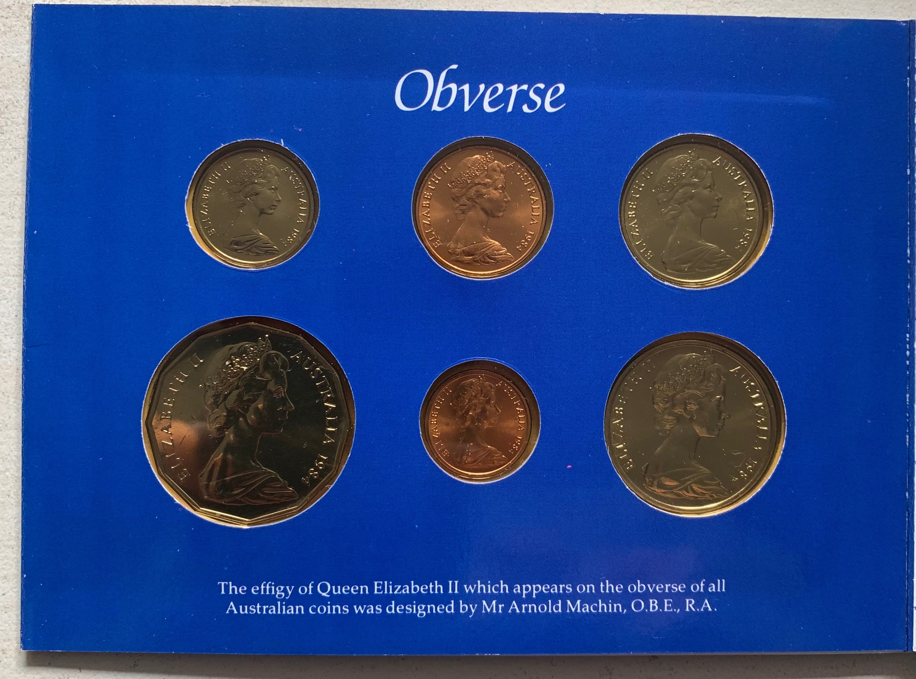 Australia 1984 Royal Australian Mint uncirculated Coin Set without the normal yellow plastic. Very scarce this fine - Image 3
