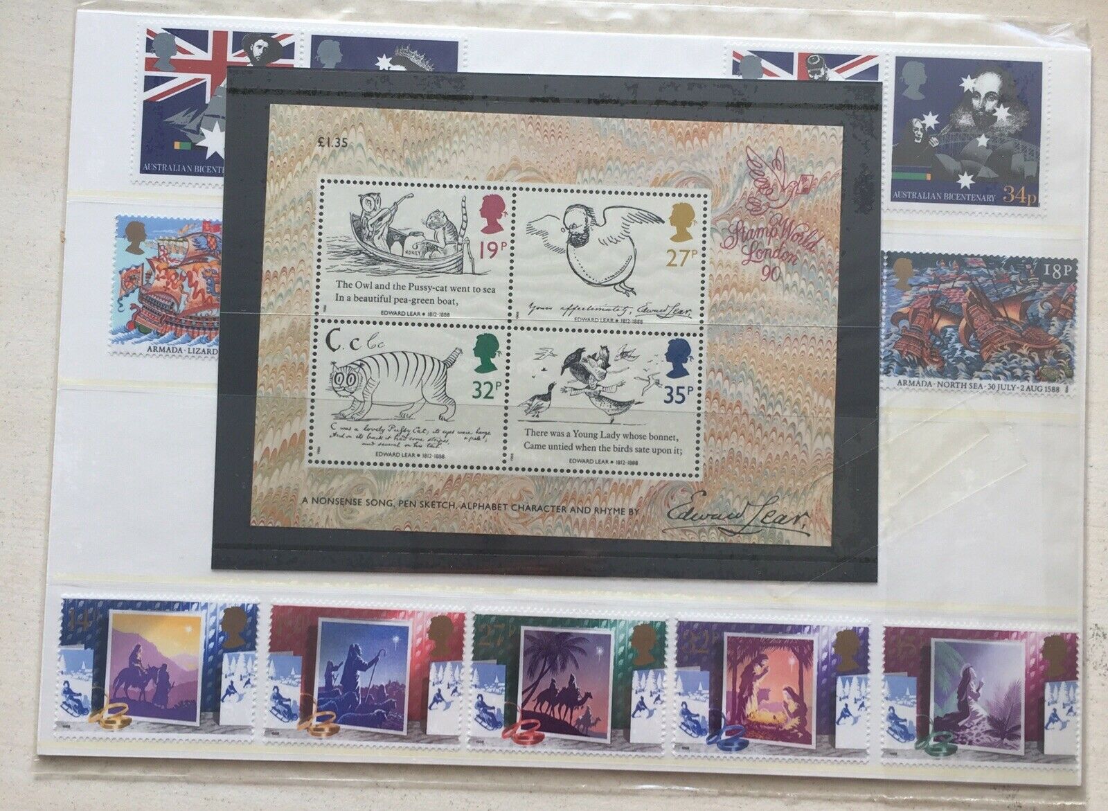 GB Great Britain 1988 Royal Mail Stamp Year Album Volume 5 Includes Years Issues. - Image 3