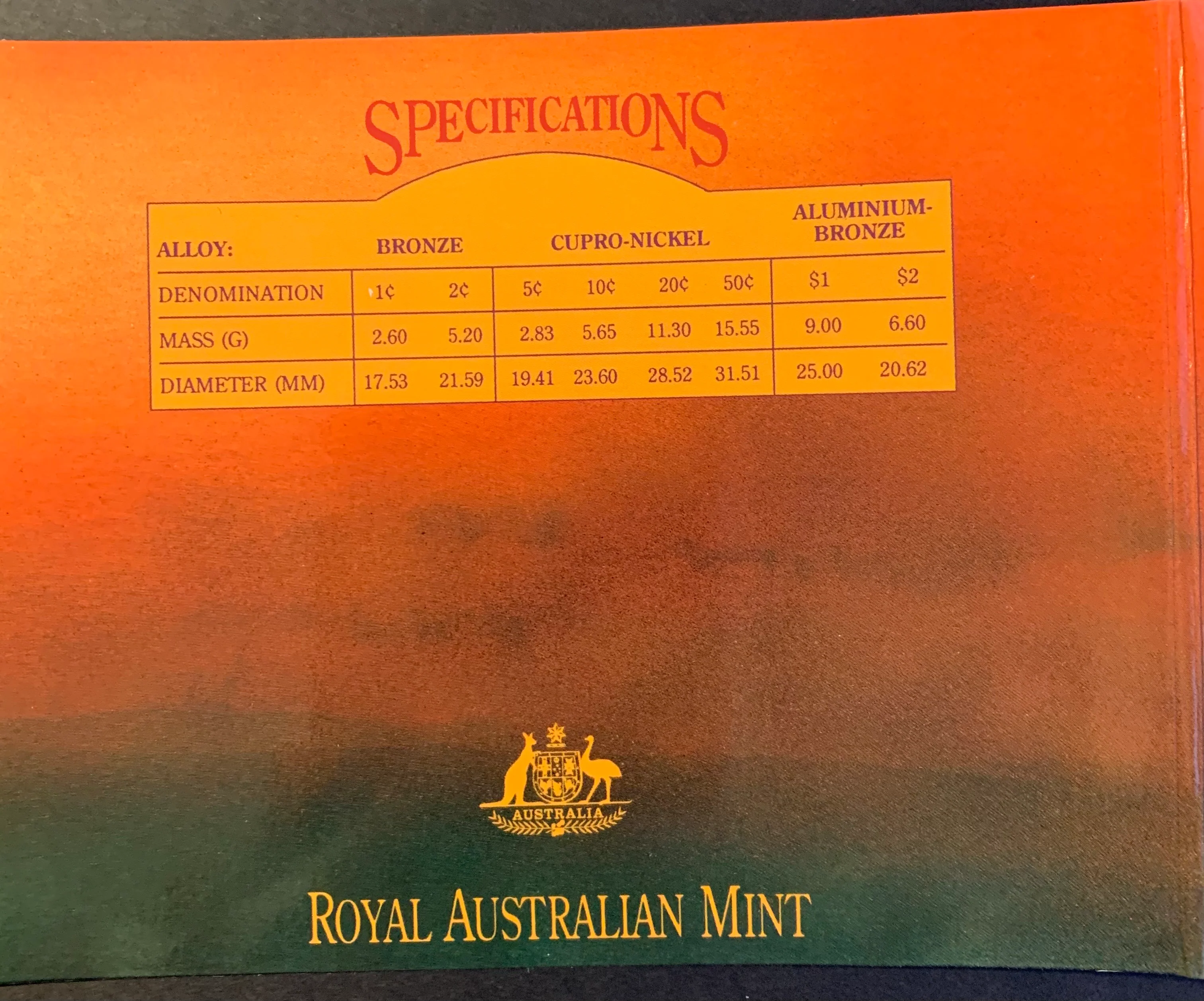 Australia 1989 Royal Australian Mint Uncirculated Coin Set - Image 2