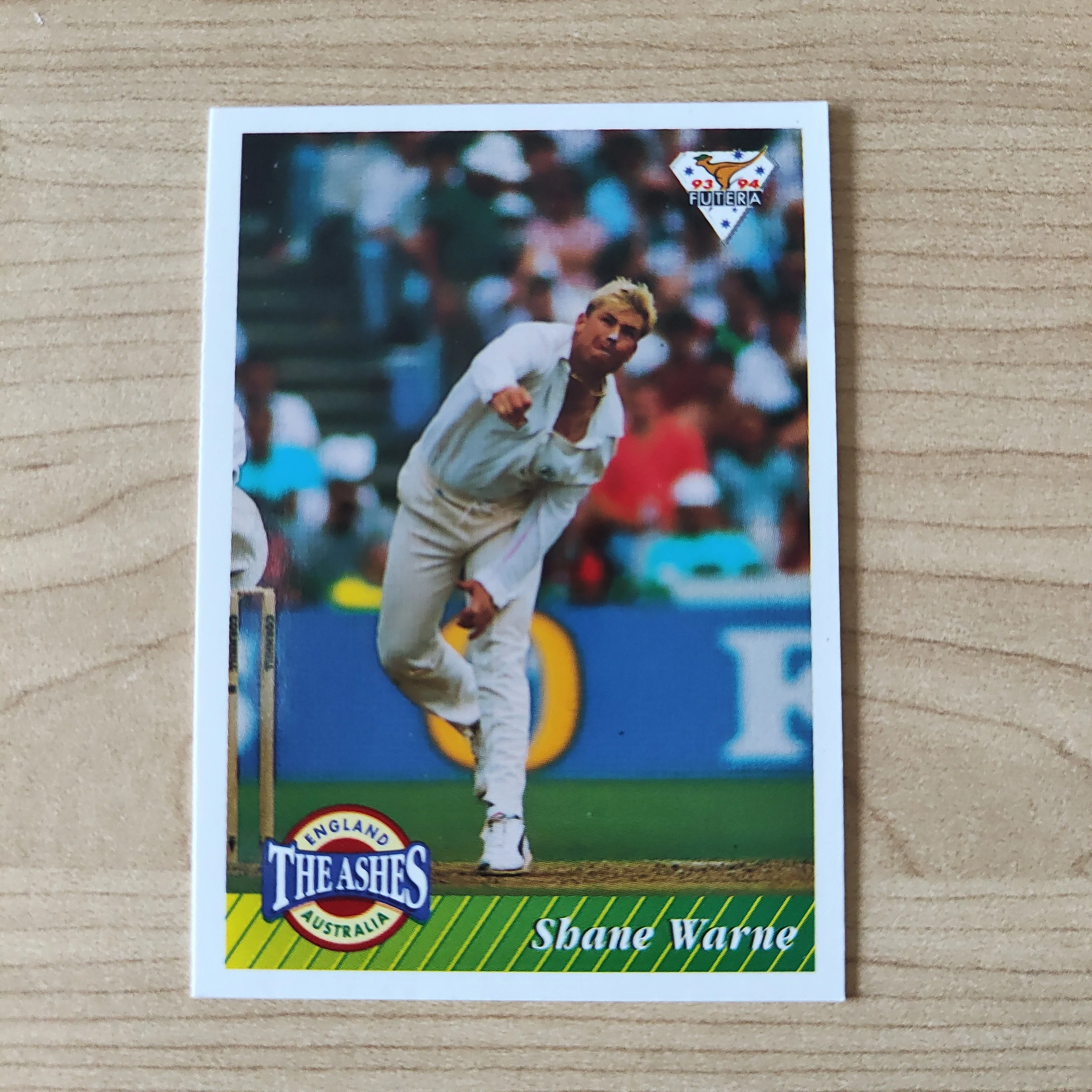 Cricket 1993 Futera The Ashes Shane Warne Rookie Card