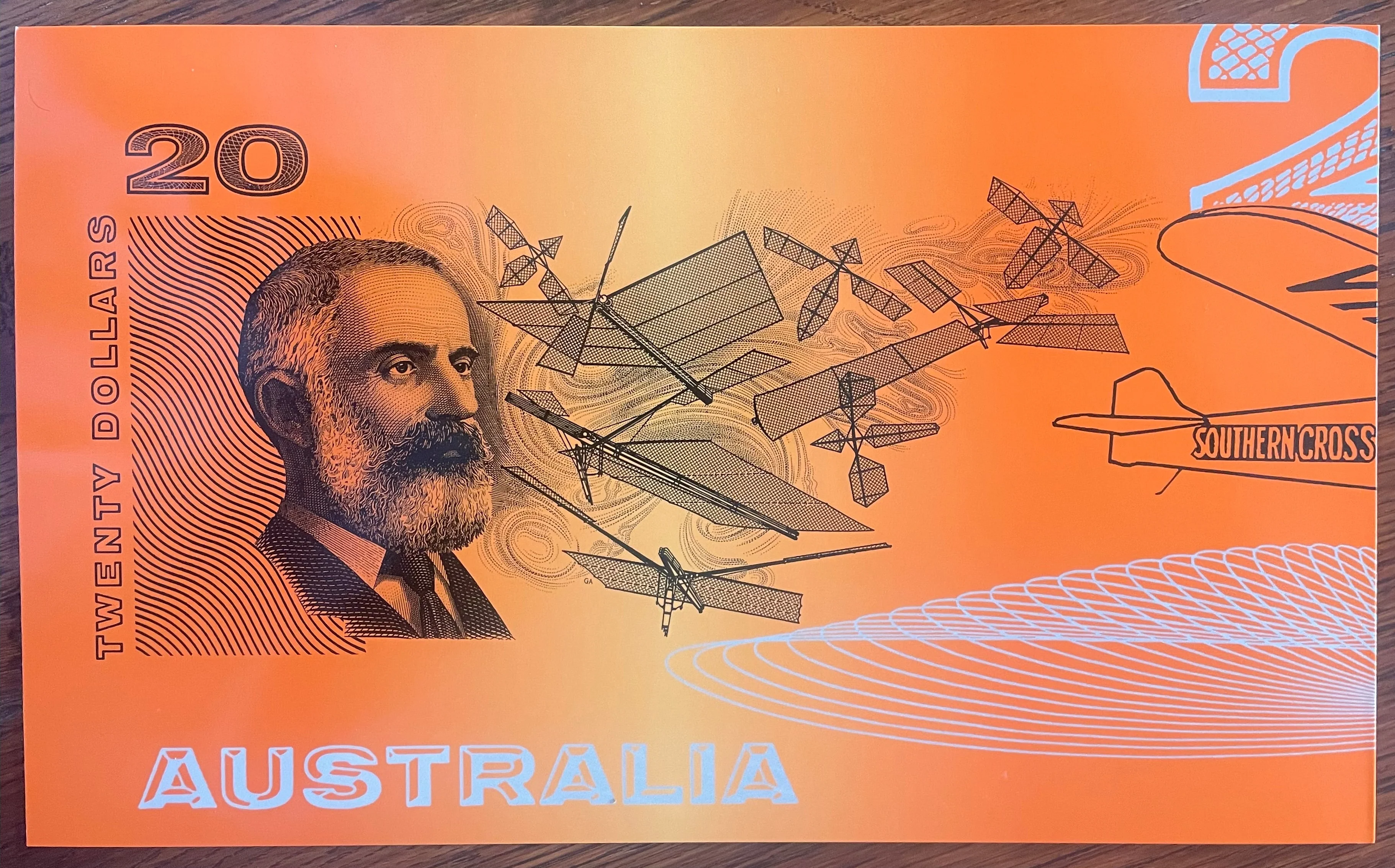 Australia 1993 Melbourne Fair $20 Paper Uncut Vertical Pair Banknotes Black Serial Number In Folder - Image 4