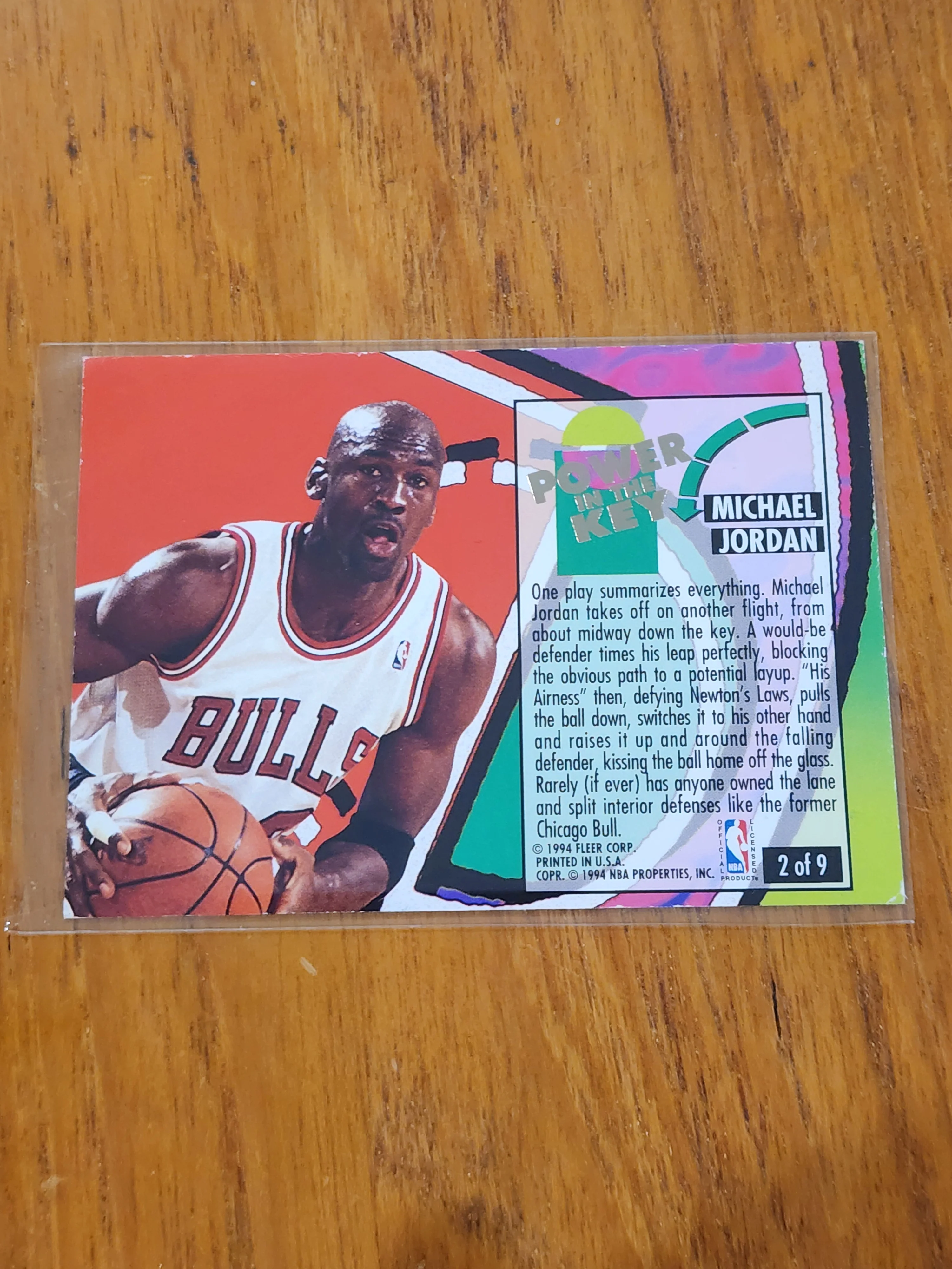 1993 Ultra Michael Jordan Power In The Key - Image 2