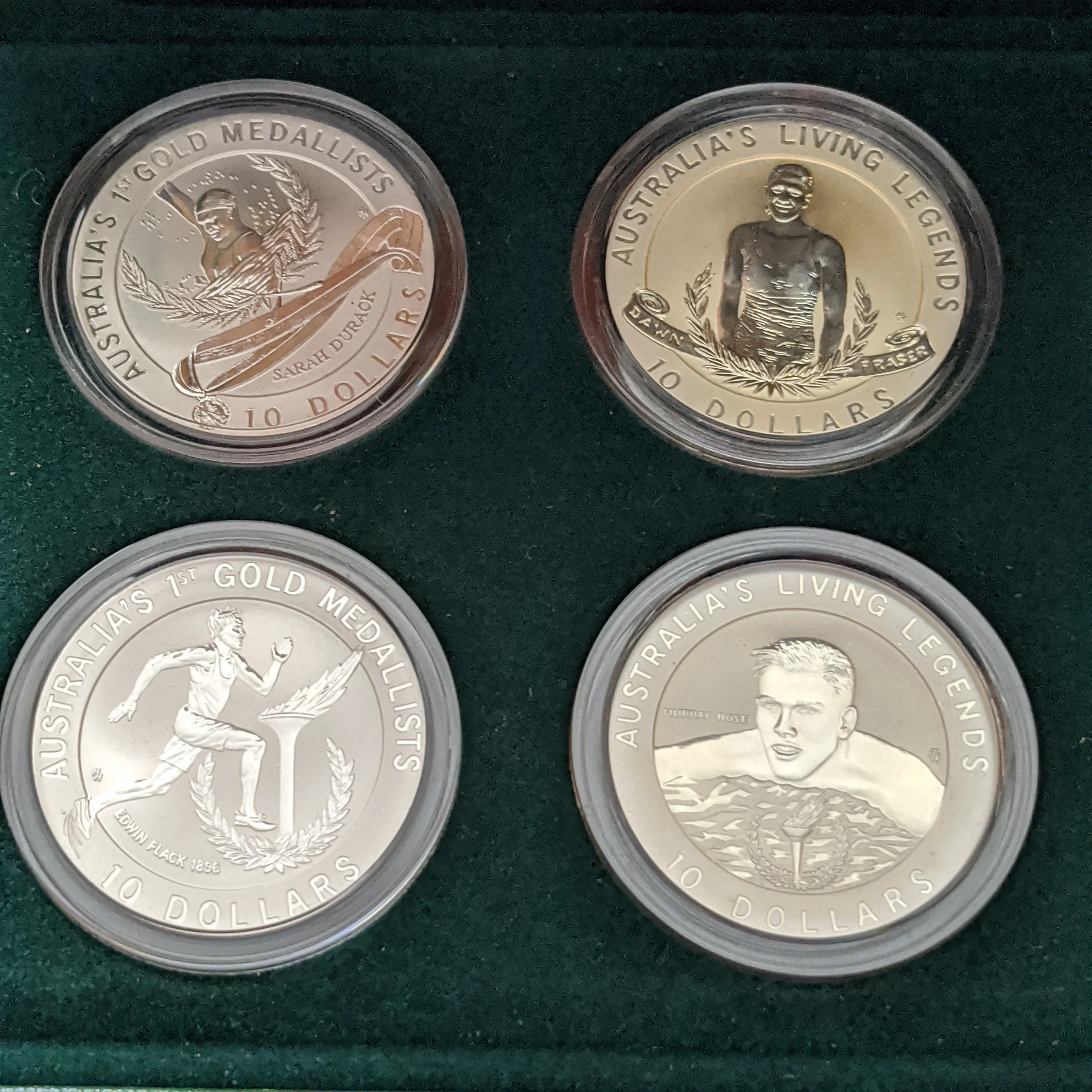 Australia 1994 - 1996 Royal Australian Mint SILVER $10 Olympic Heritage Series 6 coins - Image 5