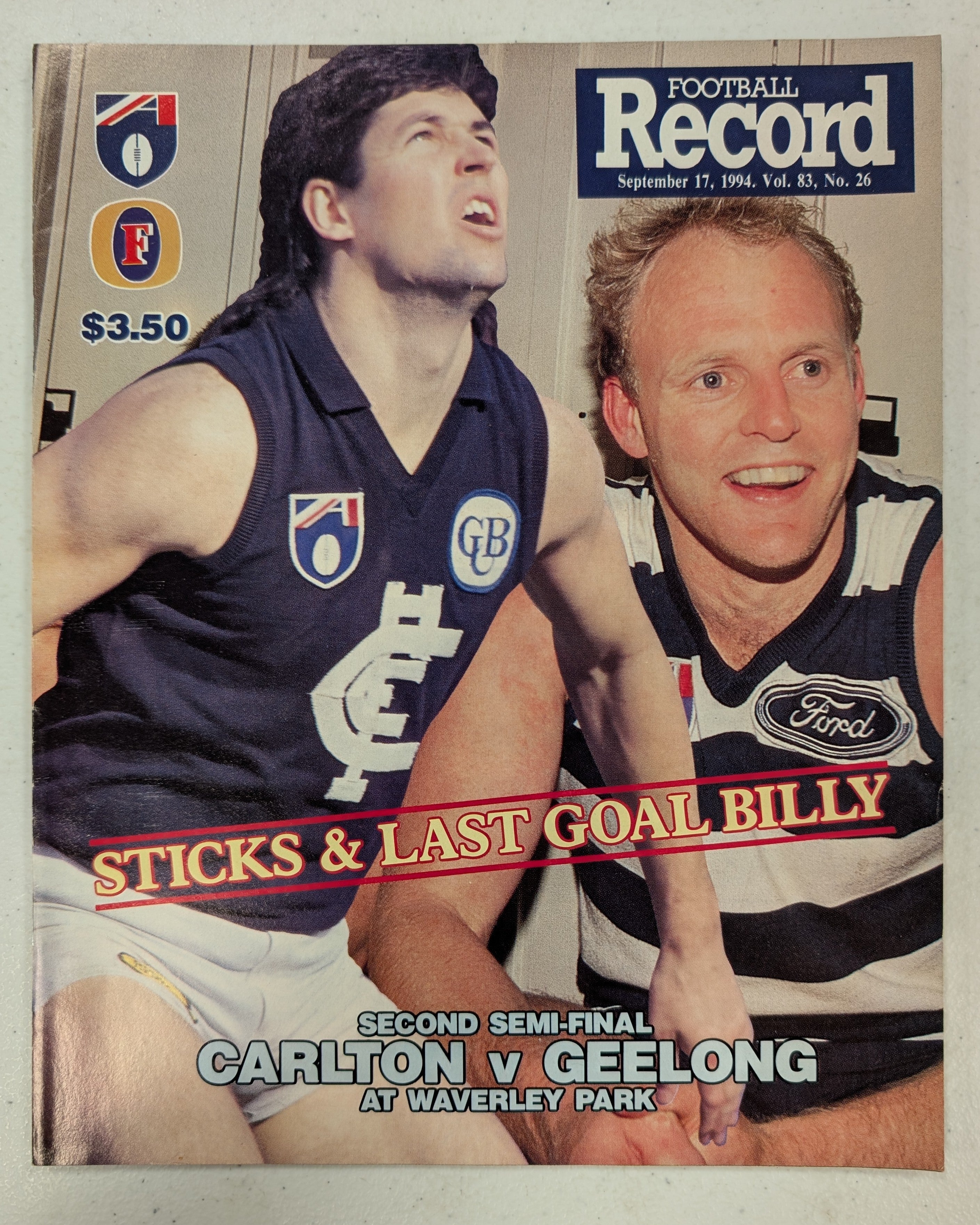 1994 AFL Record Second Semi Final Carlton vs Geelong Waverley Park