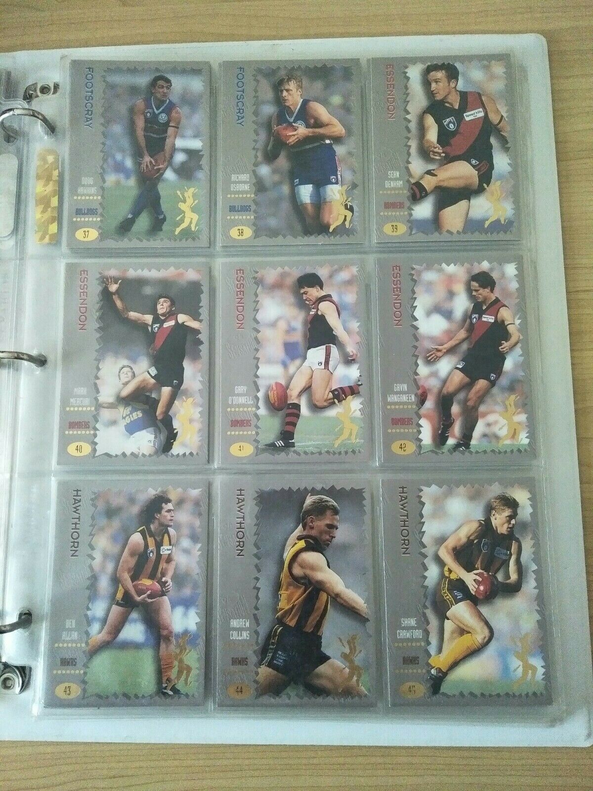 1994 Dynamic AFLPA Sensation Complete Base Set Of 110 Cards In Folder - Image 5