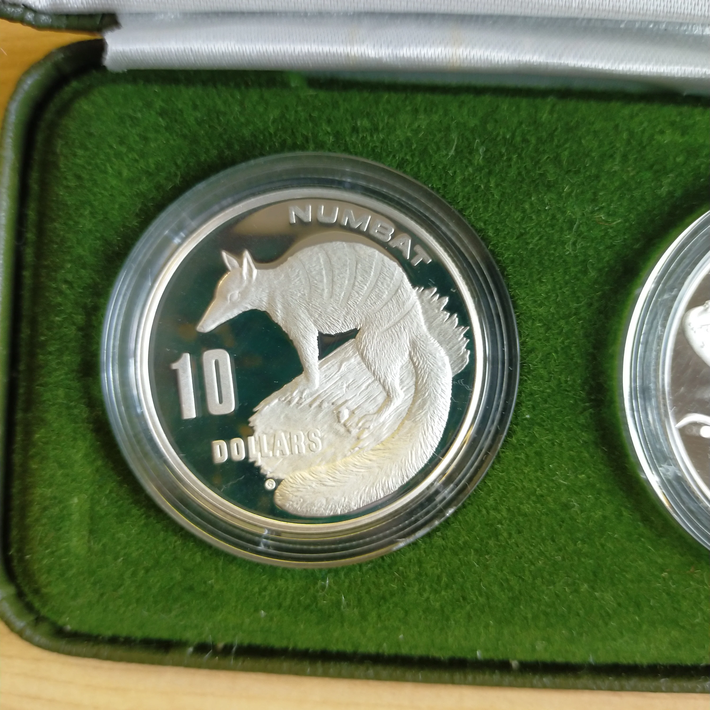 Australia 1995 - 1998 Royal Australian Mint $10 Australia's Endangered Species 4 x $10 Piedfort Sterling Silver Coin Set - Image 2