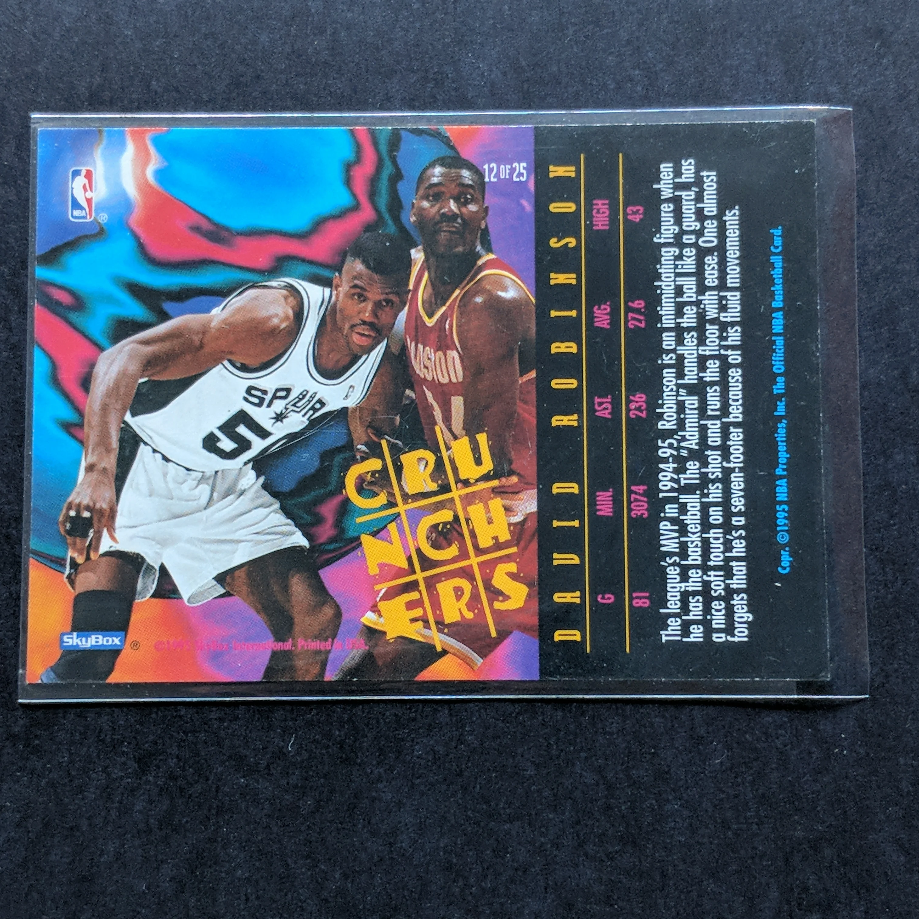 Skybox 1995 Hiops Crunchers David Robinson - Image 2