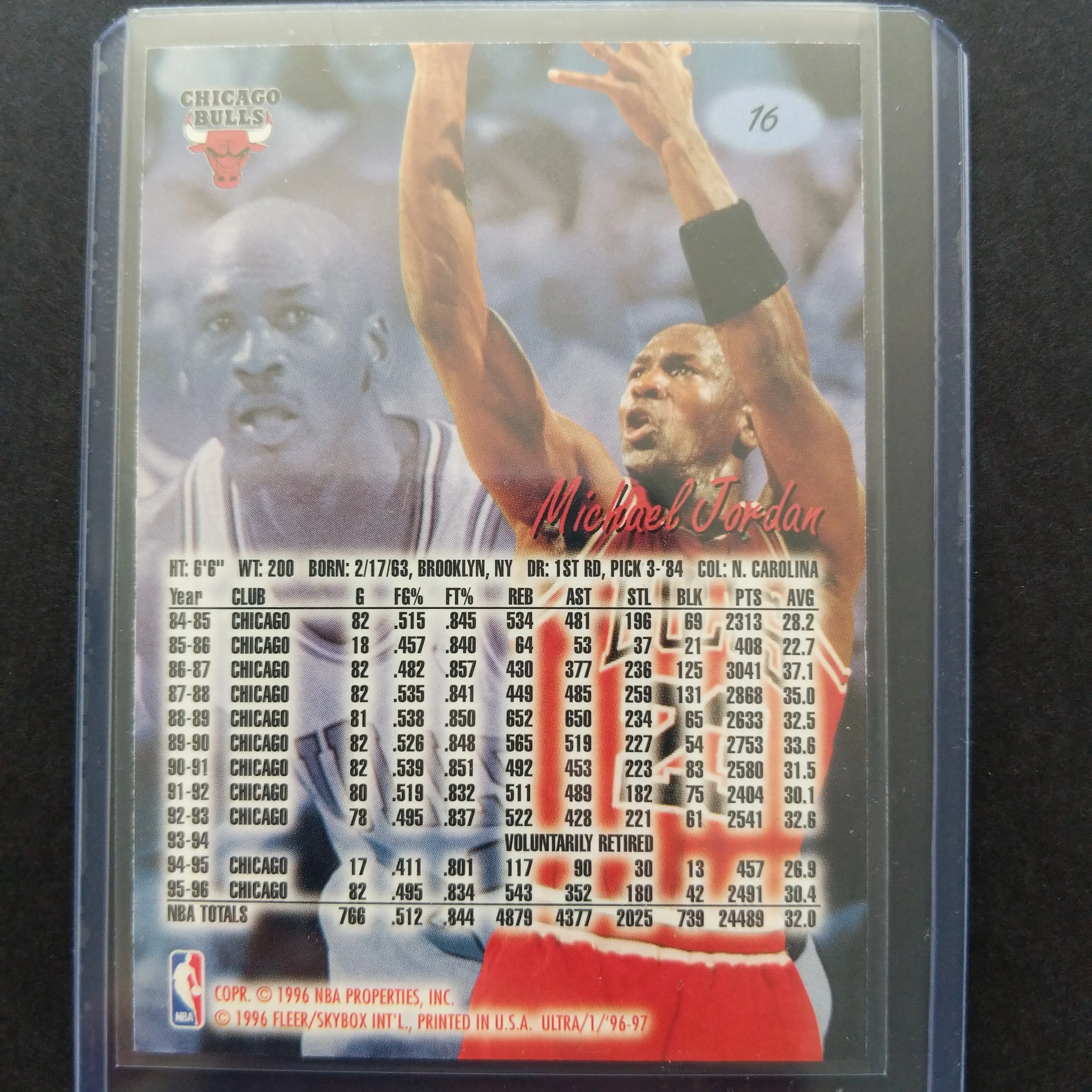 1996-97 Fleer Ultra Michael Jordan NBA Card - Image 2