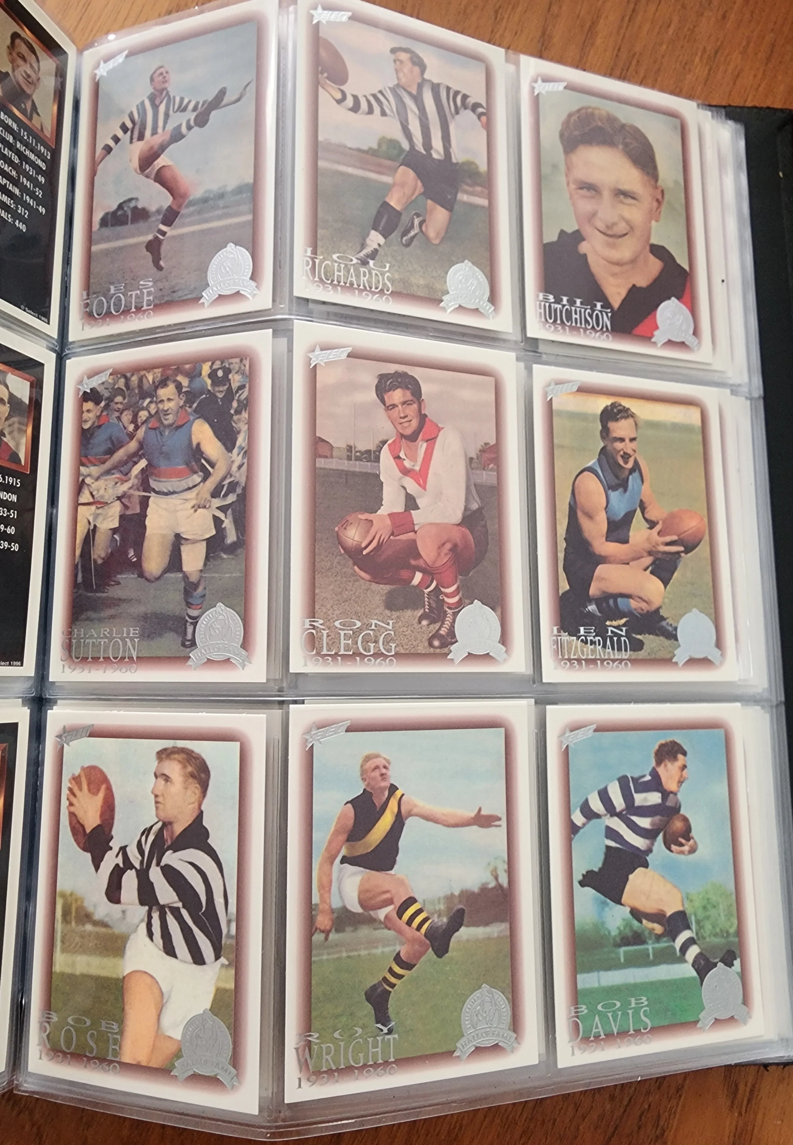 1996 AFL Hall Of Fame Platinum Set Inc Triple Brownlow Signature card (Dick Reynolds, Ian Stewart, Bob Skilton) - Image 16