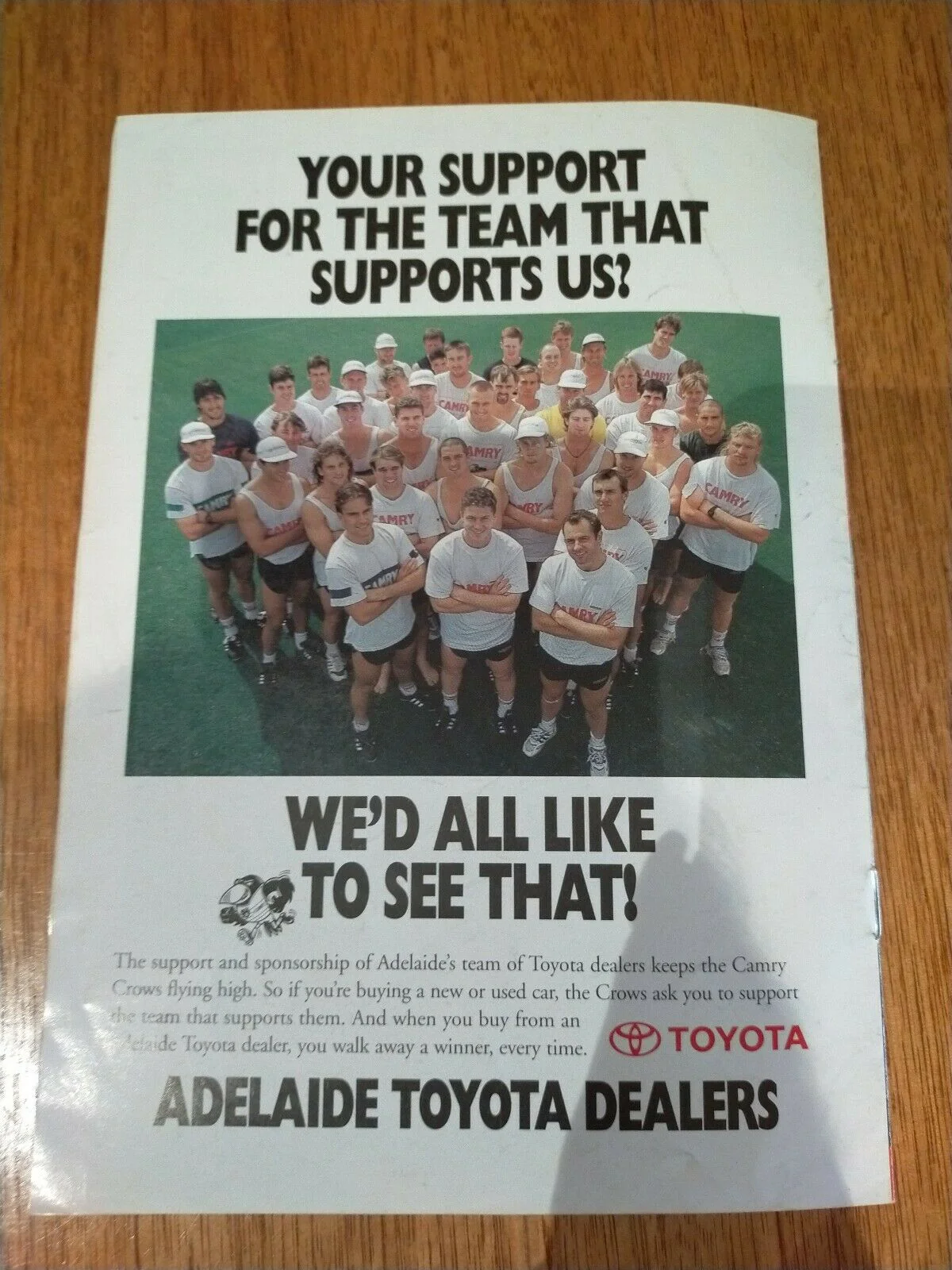 1996 Feb 16 Olympic Challenge Camry Crows v Footscray Souvenir Football Record - Image 4