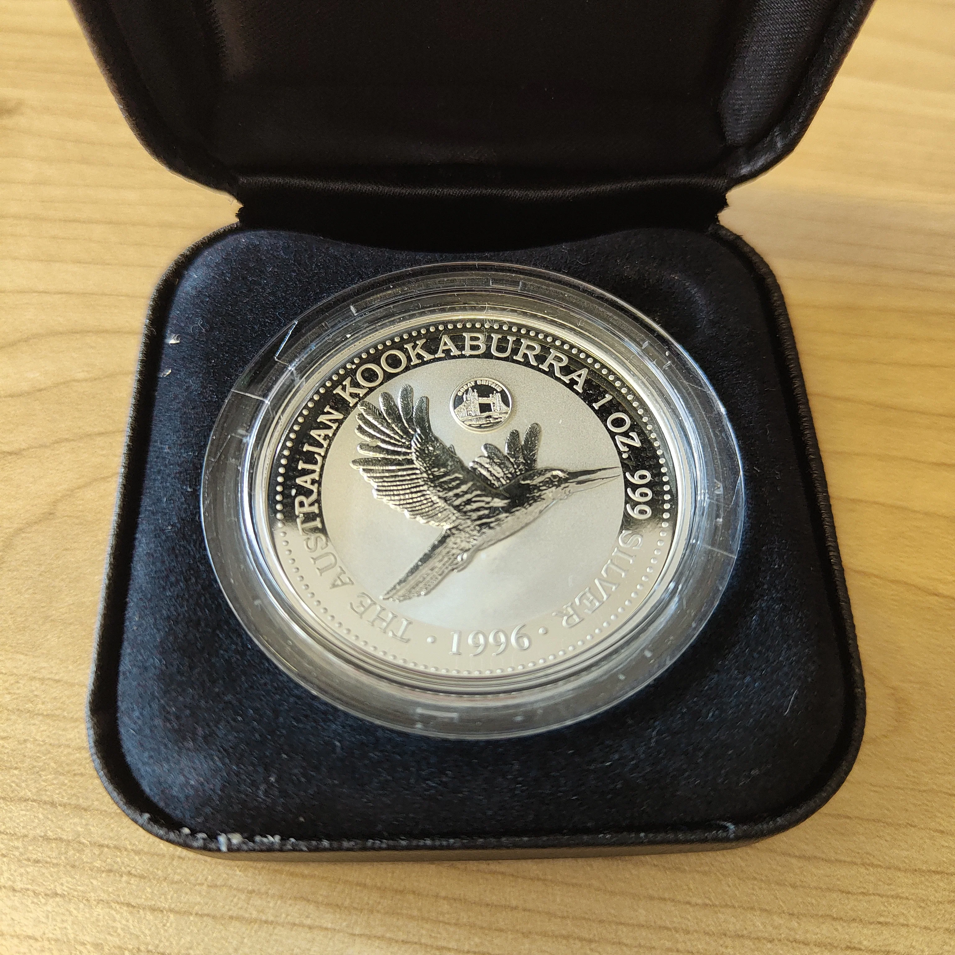 Australia 1996 Perth Mint $1The Australian Kookaburra Great Britain Privy Mark 1oz .999 Silver Coin - Image 2