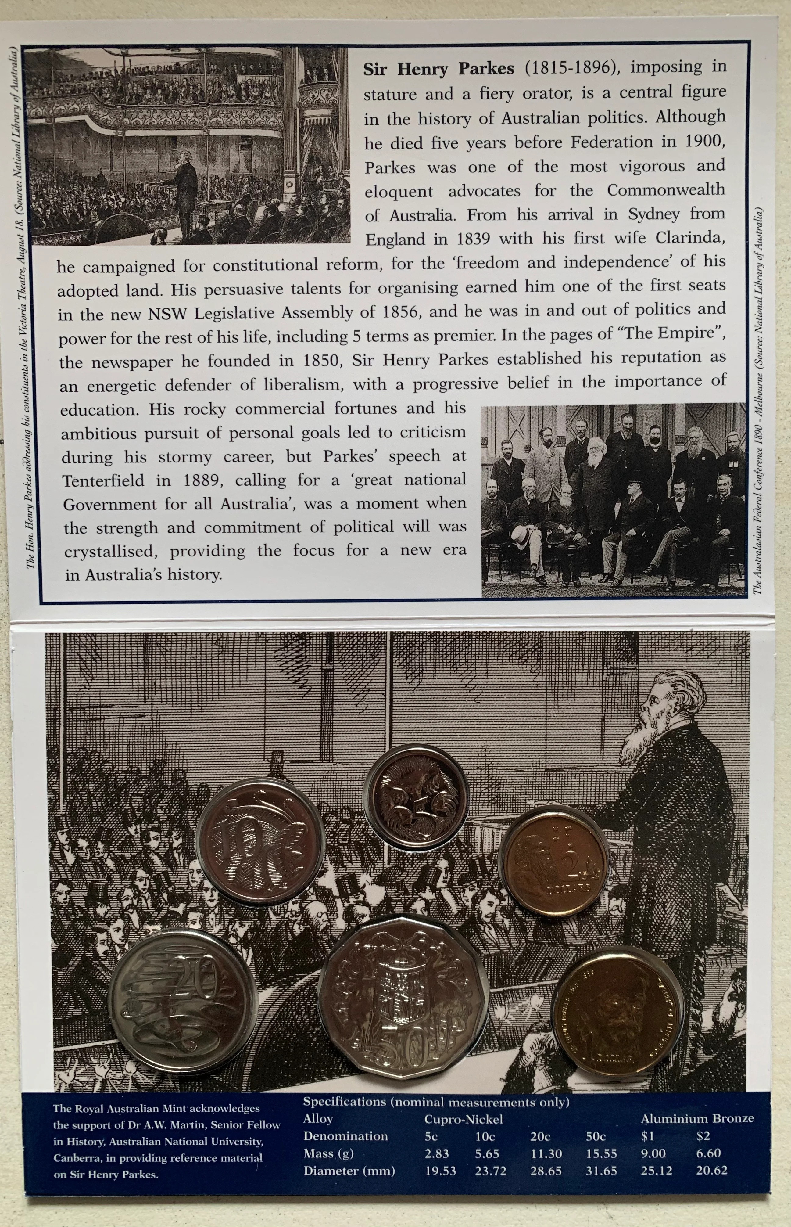 Australia 1996 Royal Australian Mint Uncirculated Coin Set. Superb Condition - Image 2