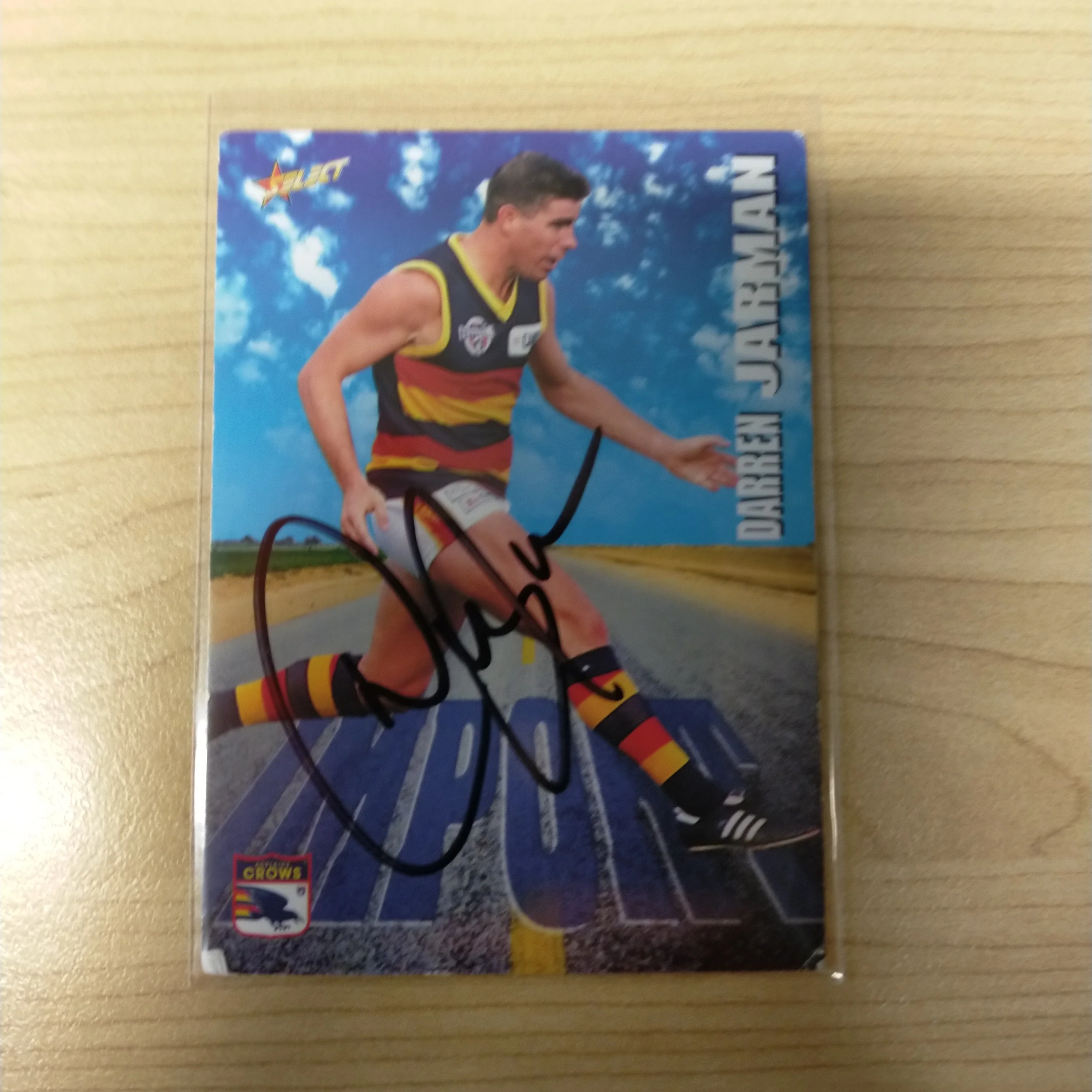 1996 Select AFL Centenary AFLPA Import Darren Jarman Adelaide No.351 Hand Signed Card