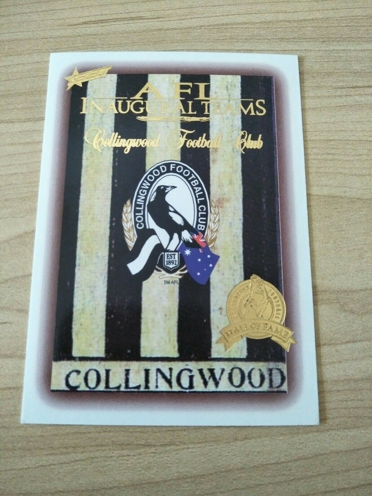 1996 Select Hall Of Fame Collingwood Logo Card 102/110