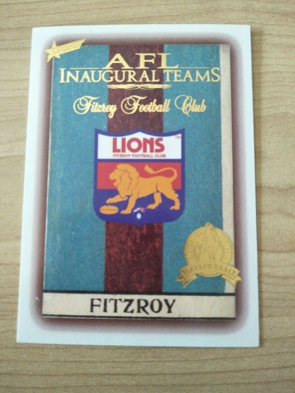1996 Select Hall Of Fame Fitzroy/Brisbane Logo Card 104/110