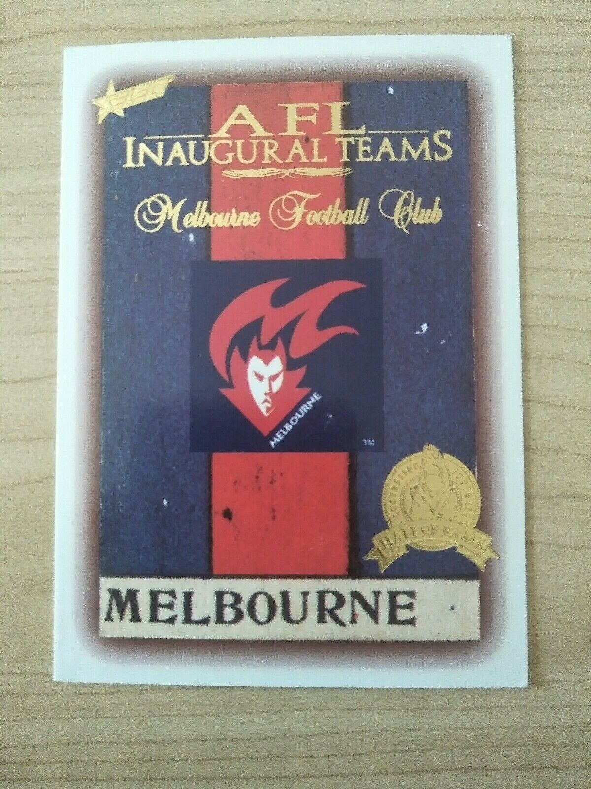 1996 Select Hall Of Fame Inaugural Teams Card Melbourne Football Club