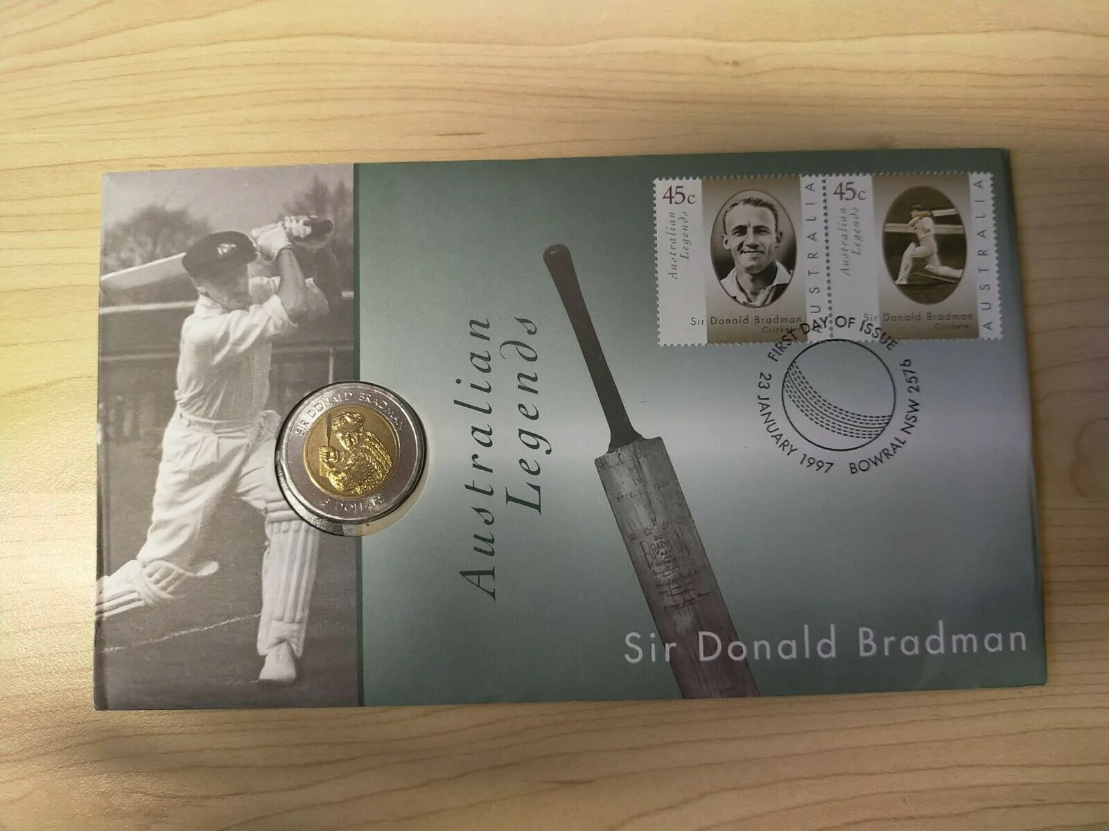 1997 Australian Legends Sir Donald Bradman PNC First Day Of Issue