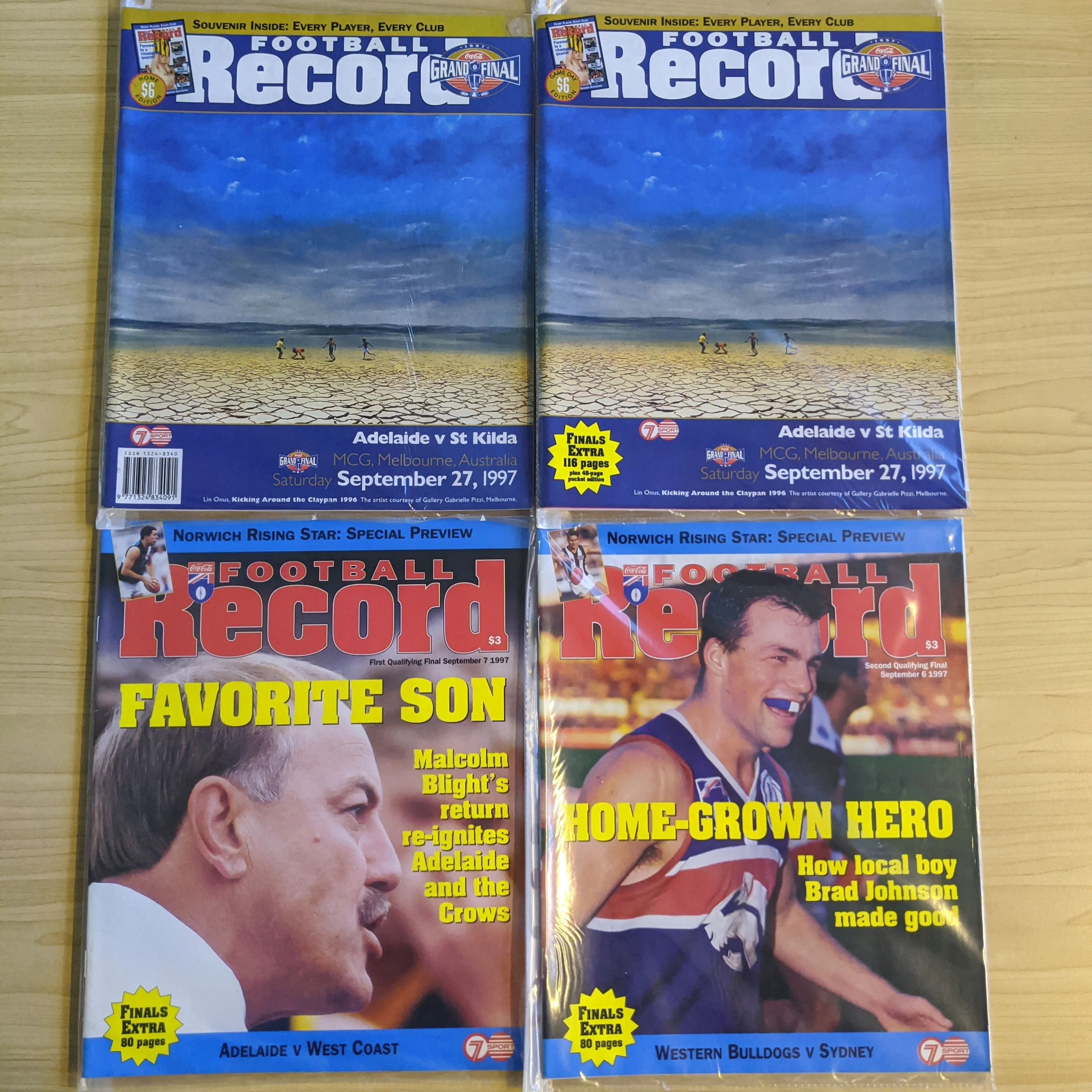 1997 AFL Finals Football Records set of 10. Premiers Adelaide - Image 2