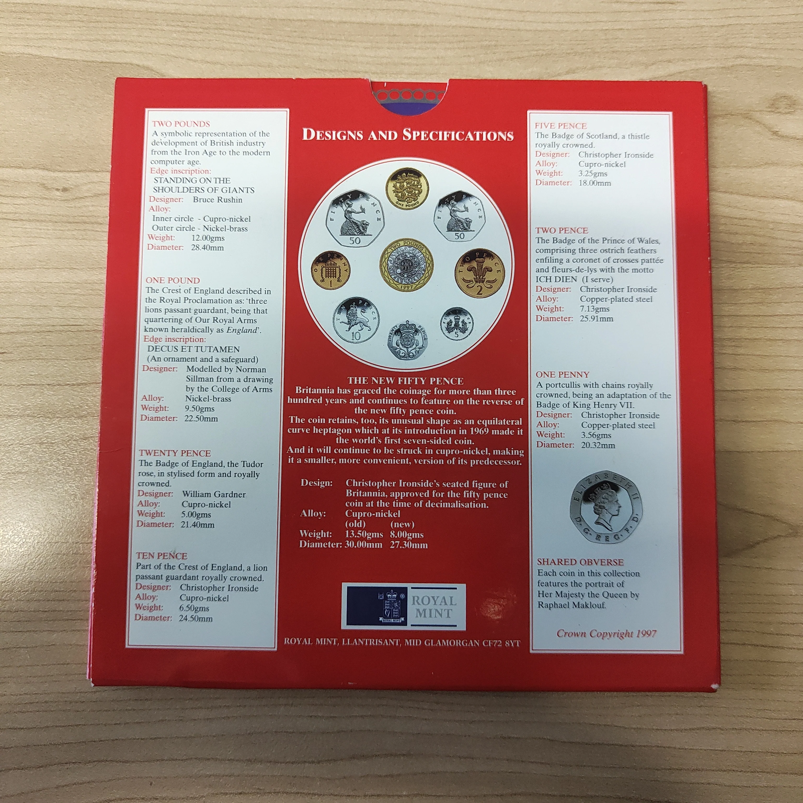 GB Great Britain United Kingdom 1997 Uncirculated Coin Set - Image 2