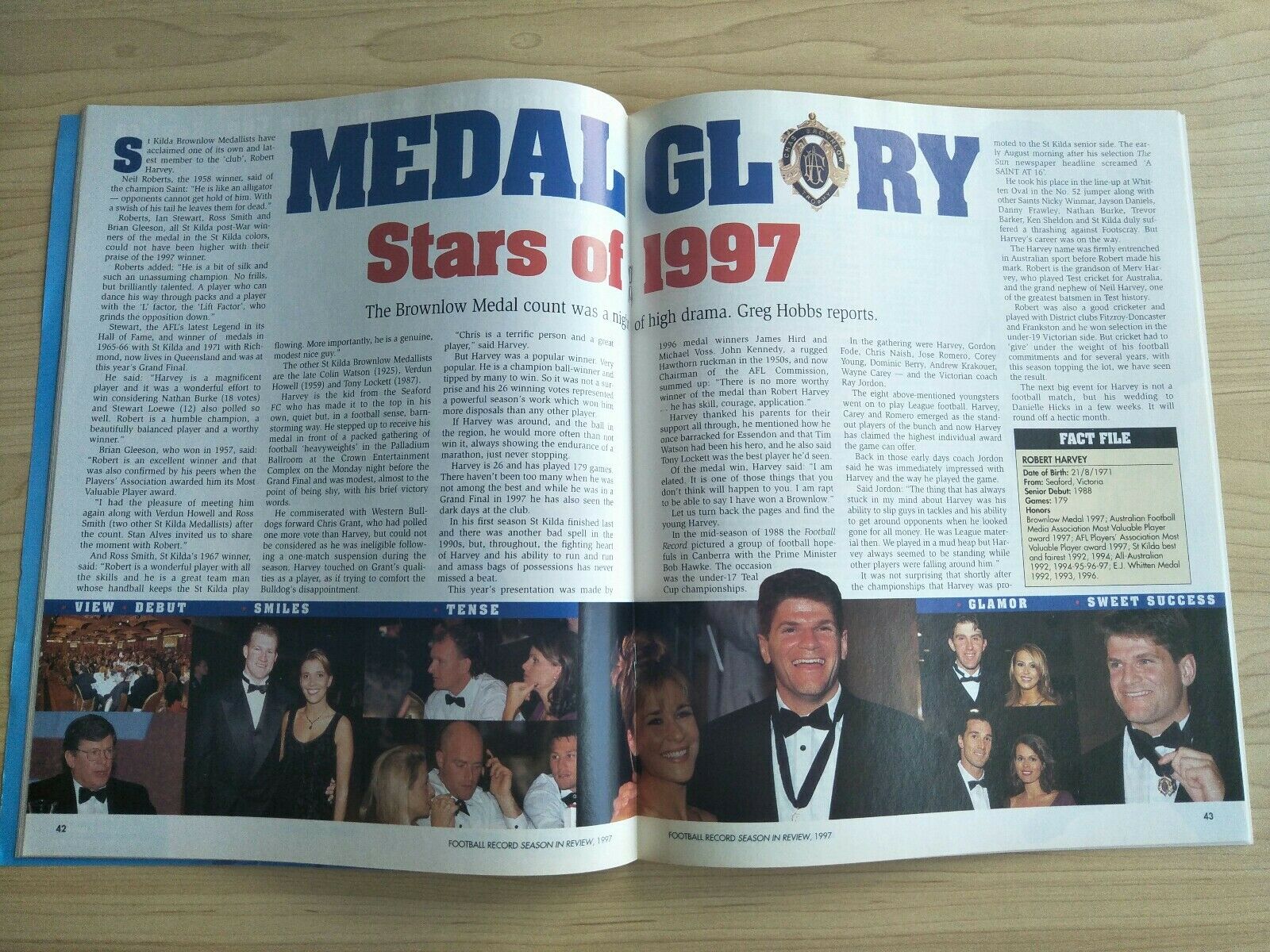 1997 Souvenir Edition Season In Review AFL Football Record - Image 2